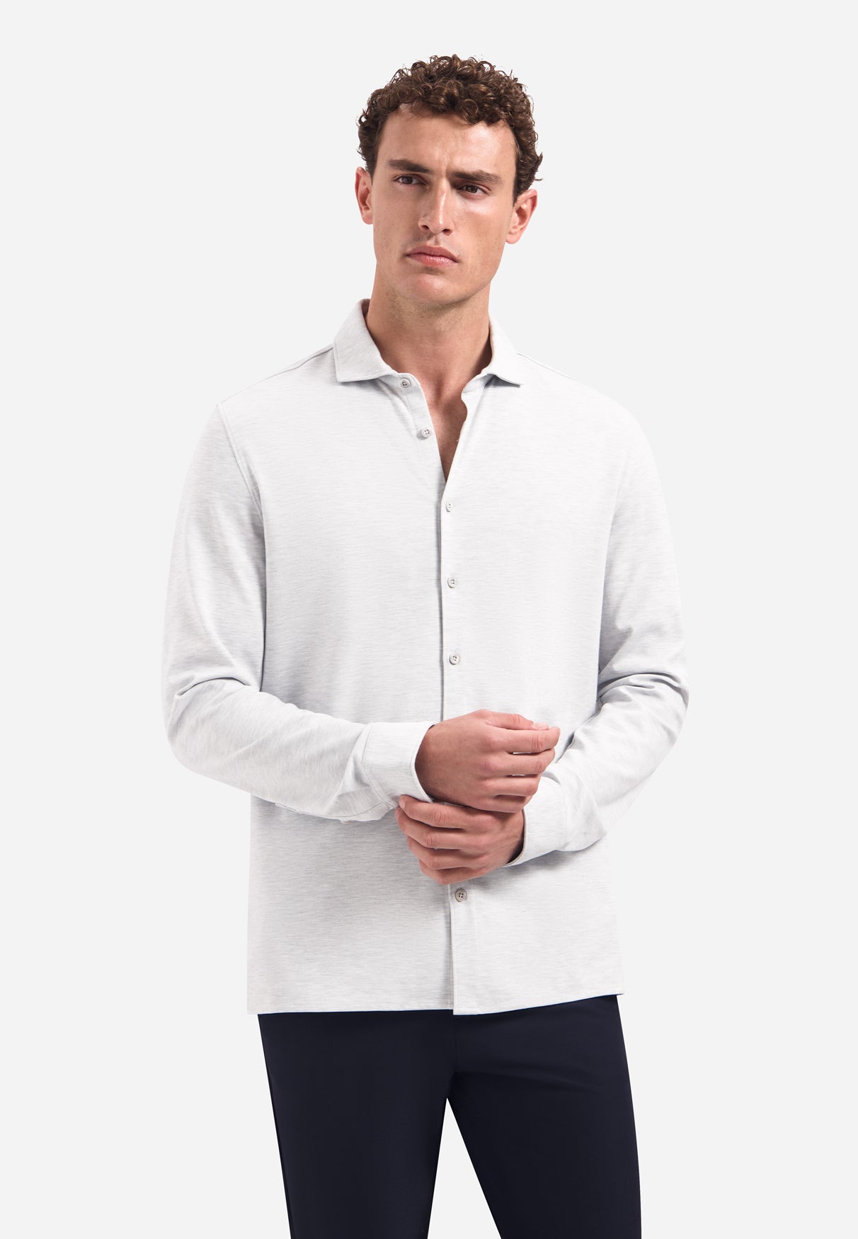Jerseyhemd | Grey Melange