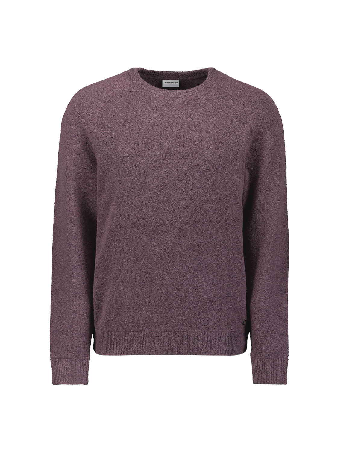 Melierter Wollpullover | Dark Wine
