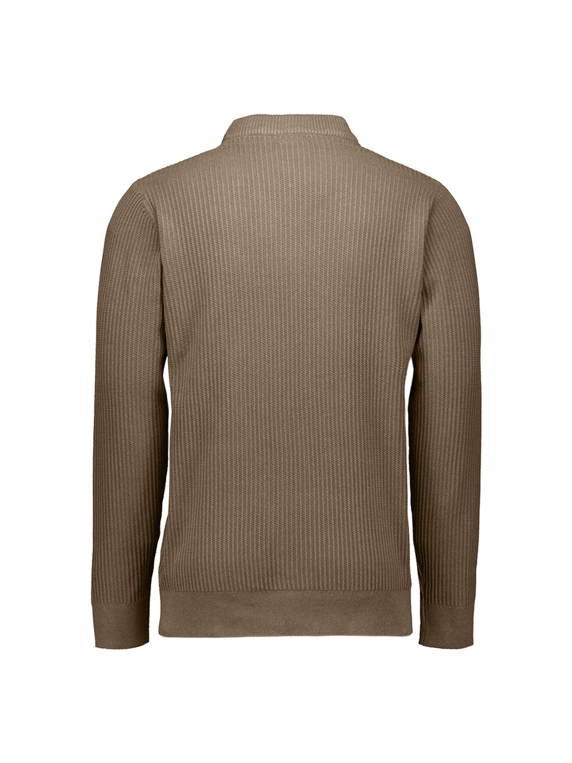 Gerippter Pullover | Taupe