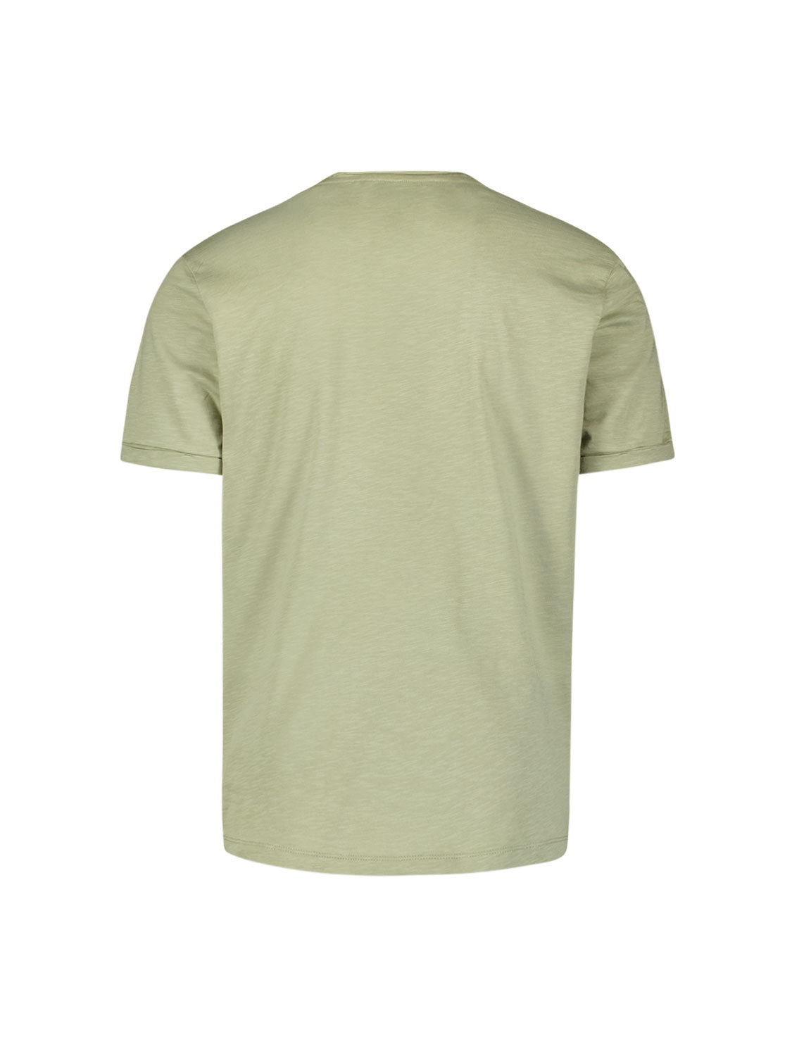 Slub-T-Shirt mit Rundhalsausschnitt | LIGHT MOSS
