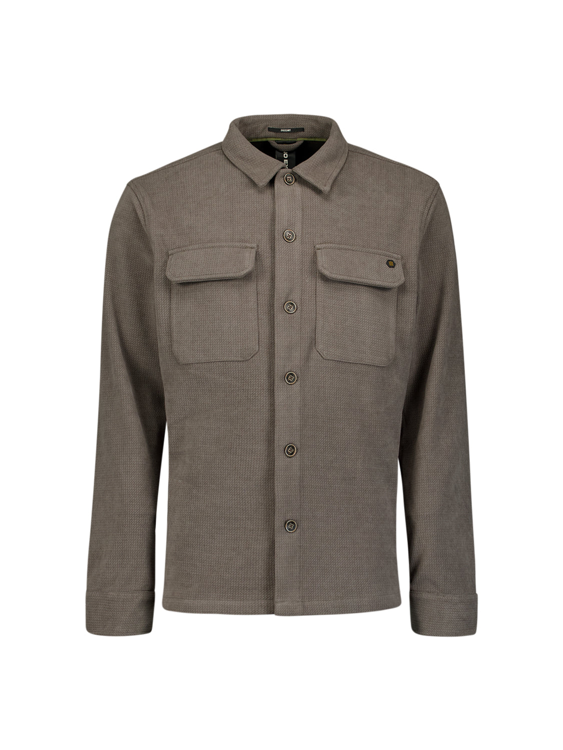 Buttoned overshirt | Dark Clay