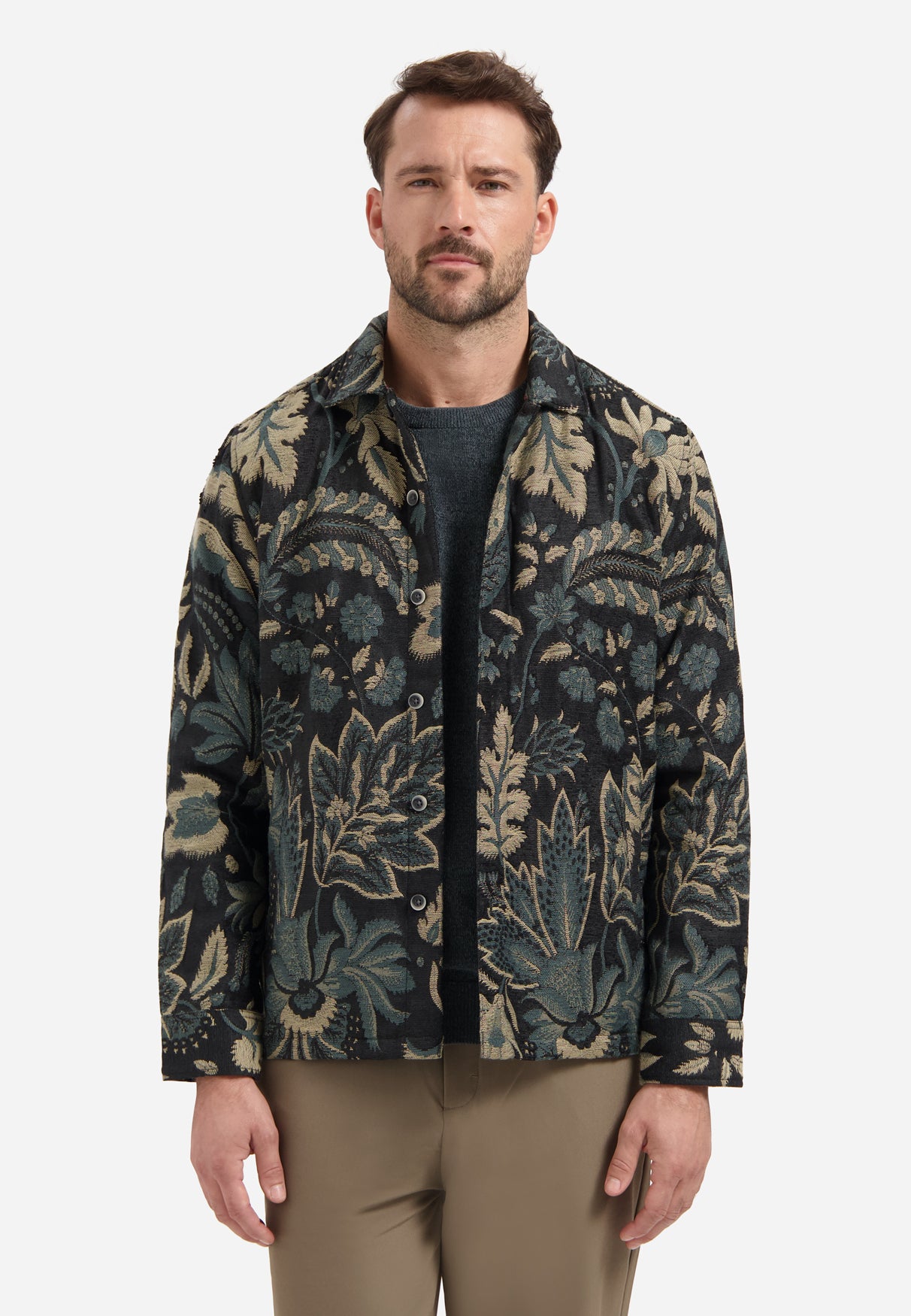 Jacquard overshirt | Black