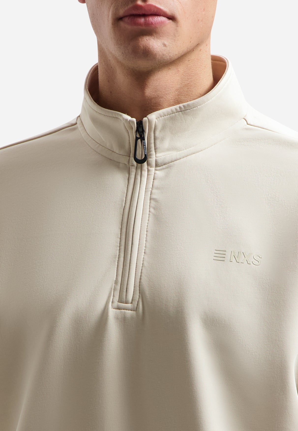 Sweatshirt mit halbem Reißverschluss | Desert