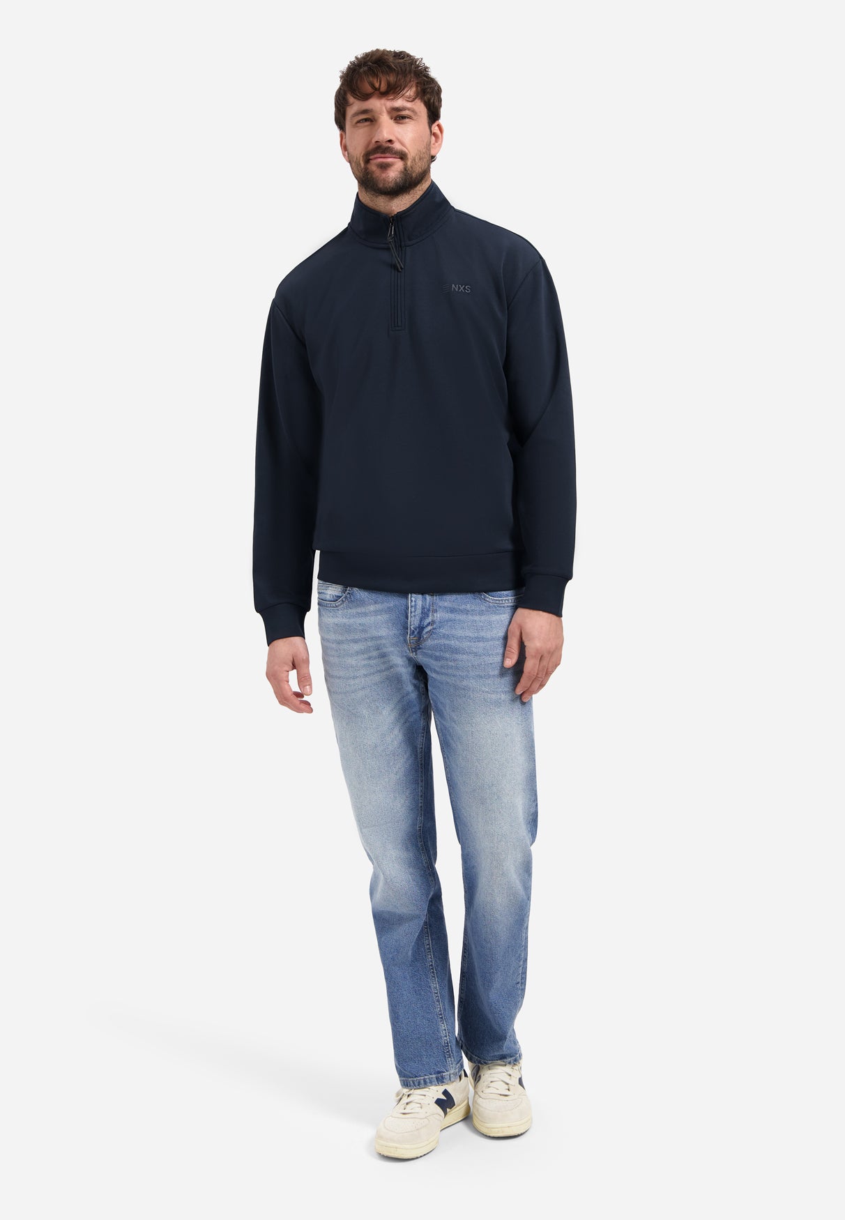 Pullover mit halbem Reißverschluss | Night