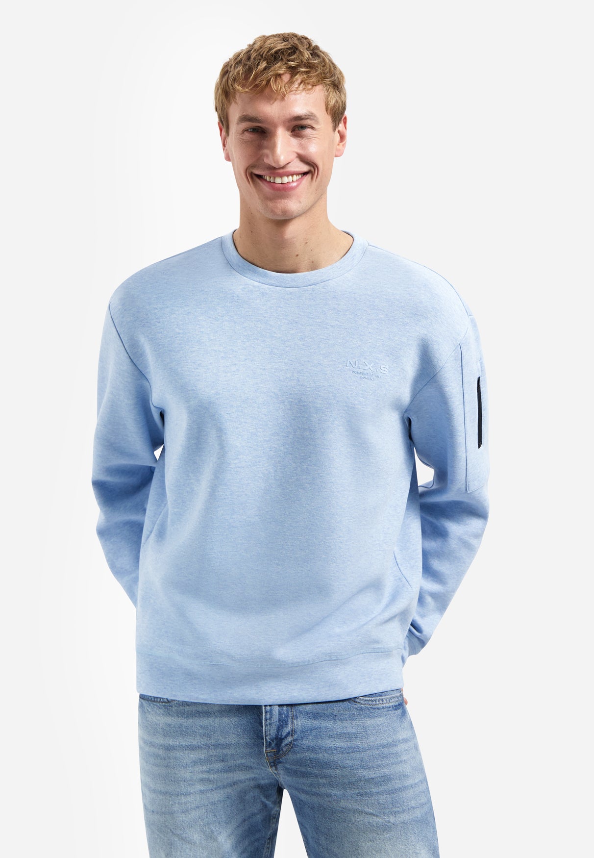 Mélange sweater | Blue
