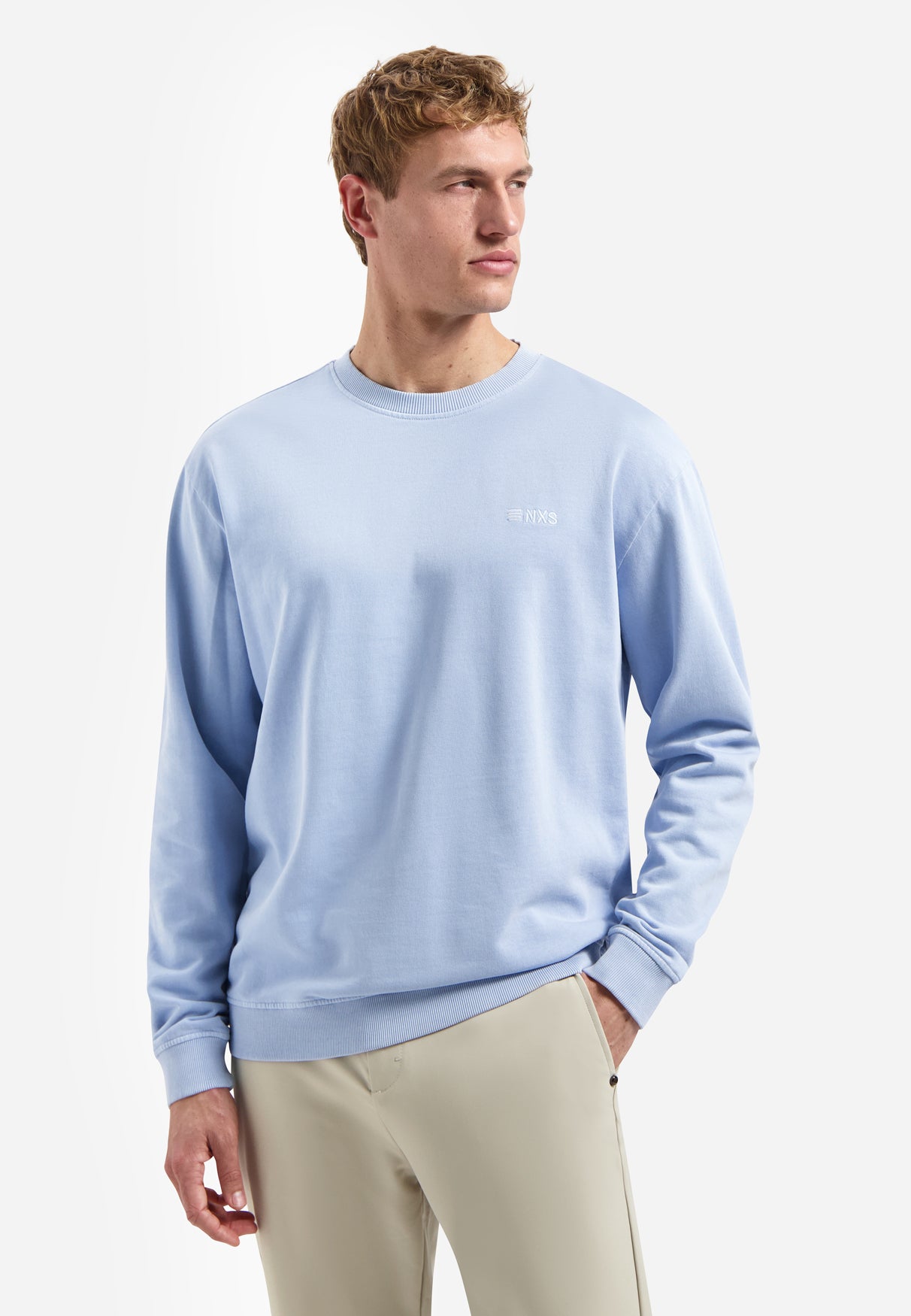 Pullover mit Garment-Dyeing-Verfahren | Blue