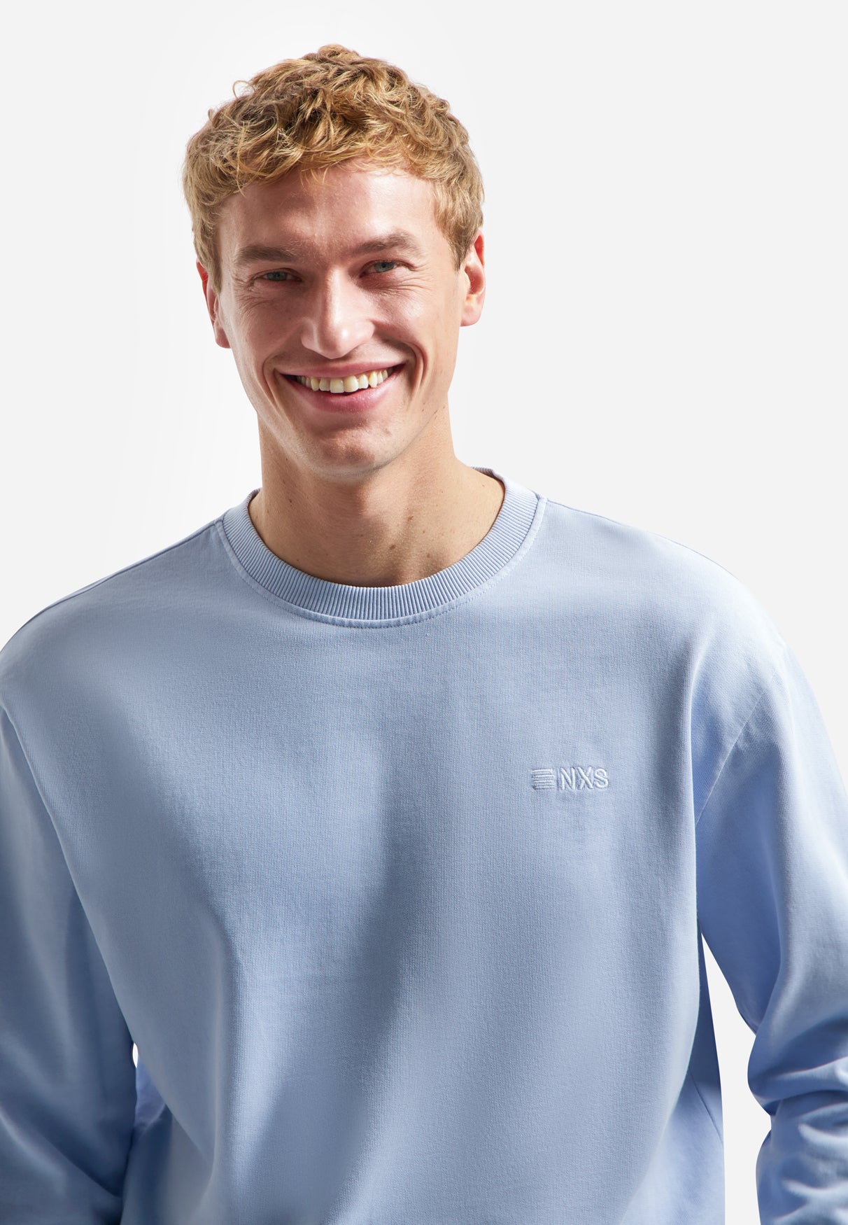 Pullover mit Garment-Dyeing-Verfahren | Blue