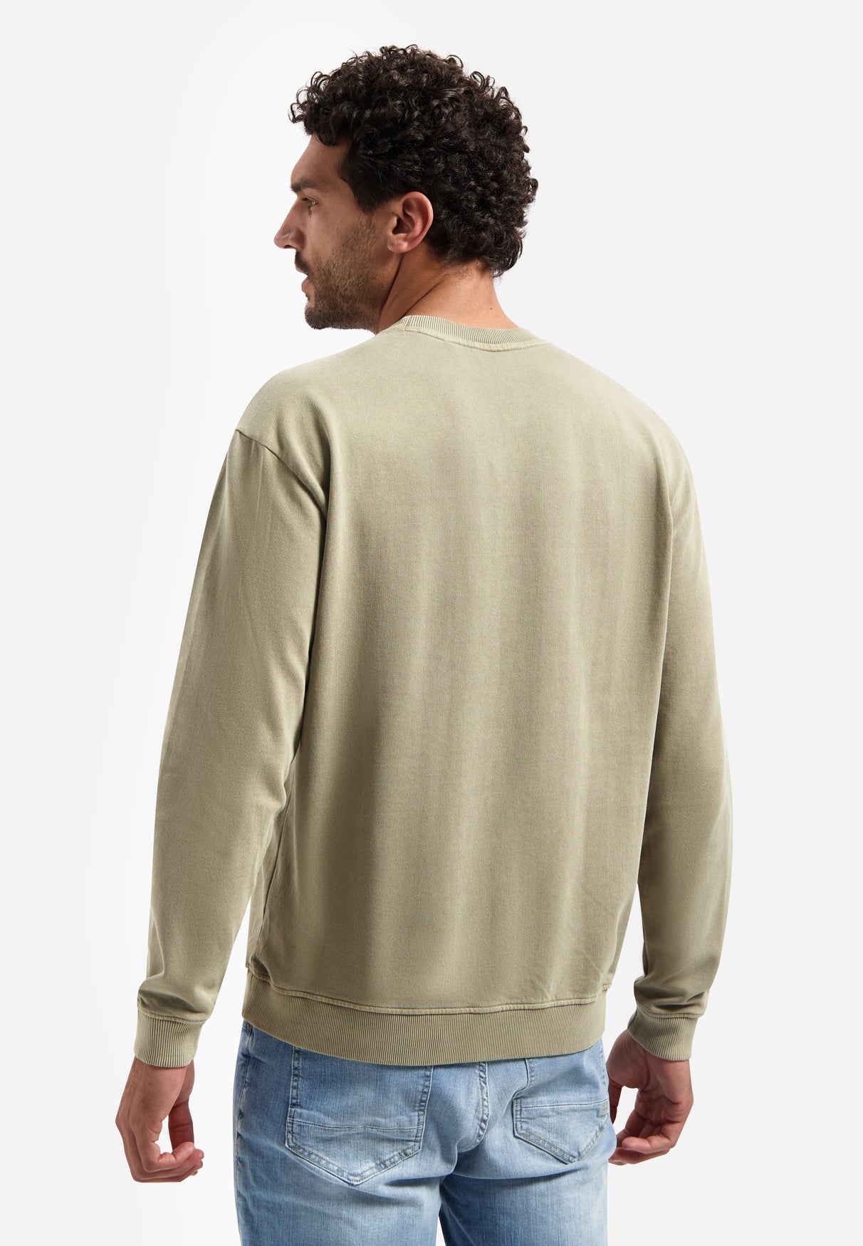 Pullover mit Garment-Dyeing-Verfahren | Taupe