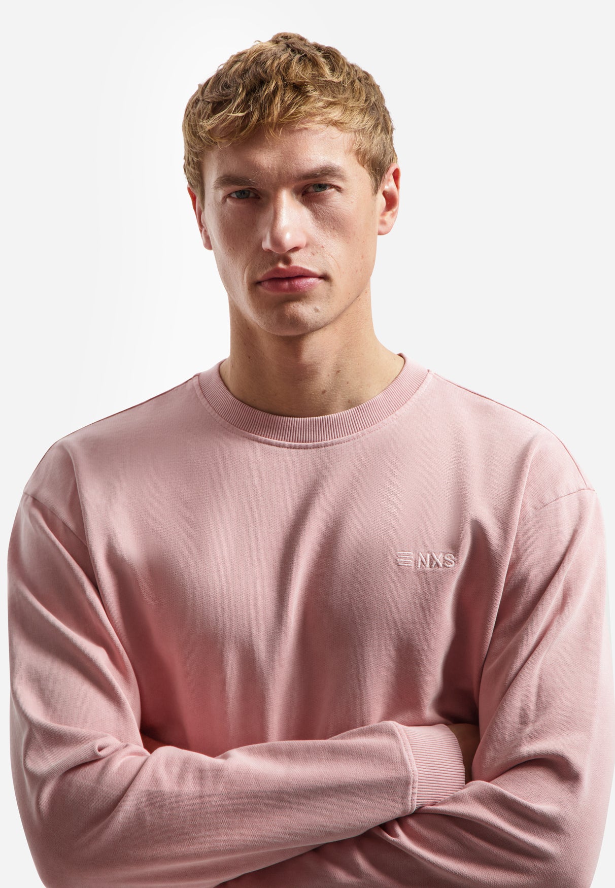 Pullover mit Garment-Dyeing-Verfahren | Light Mauve