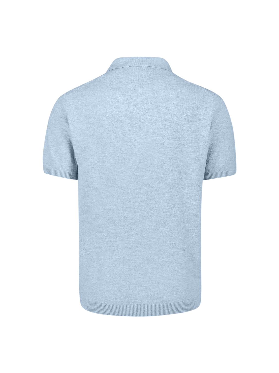Knitted polo shirt with zip | Blue