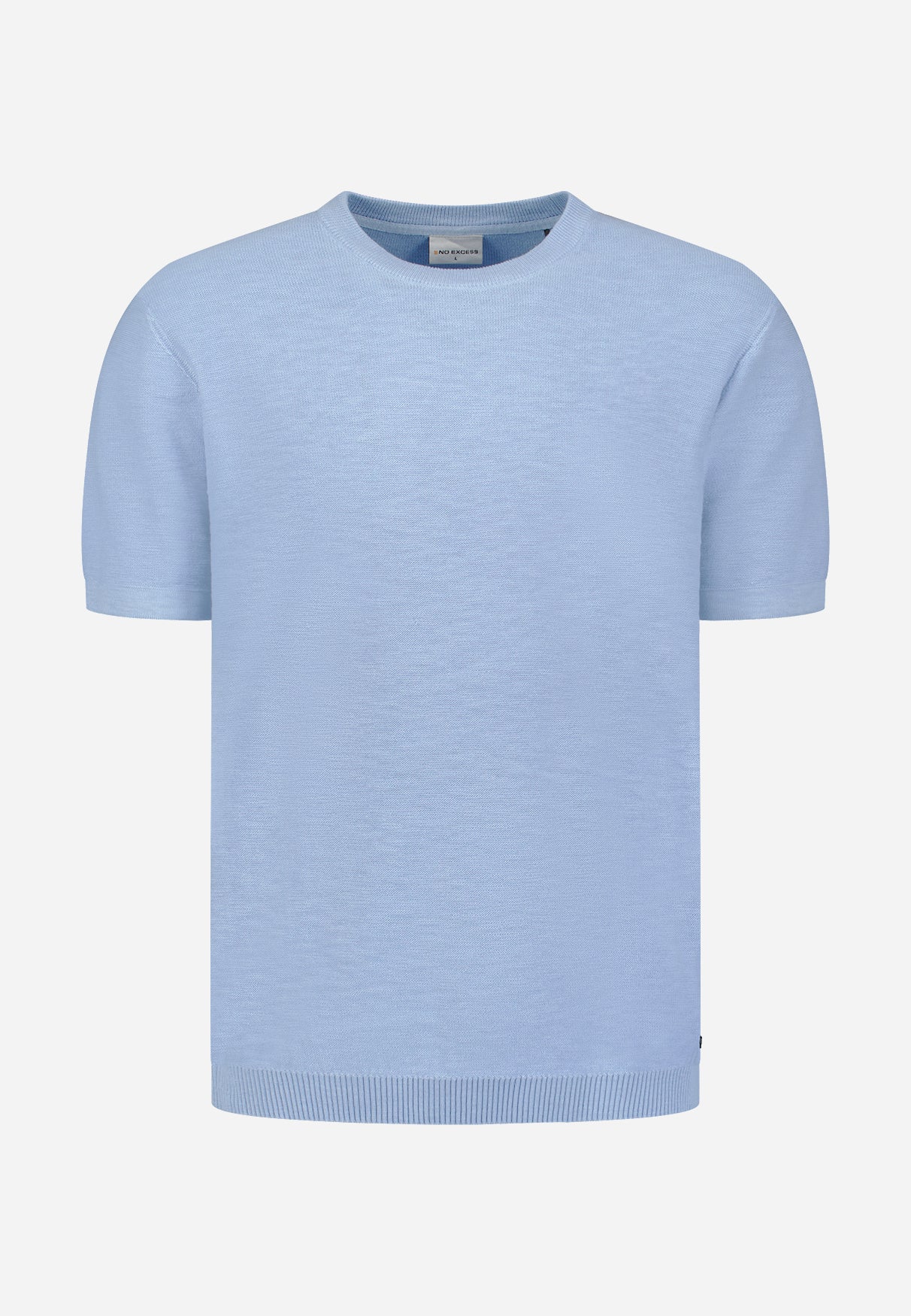 Strick-Slub-T-Shirt | Blue