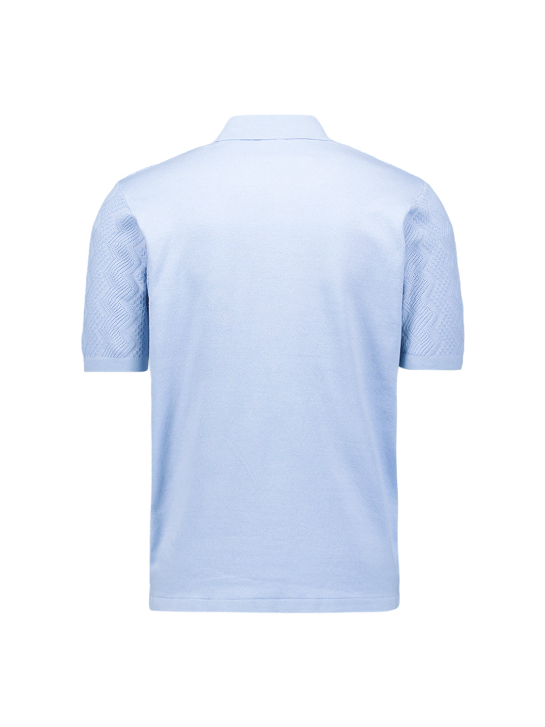 Poloshirt aus Strick mit Relief | Blue