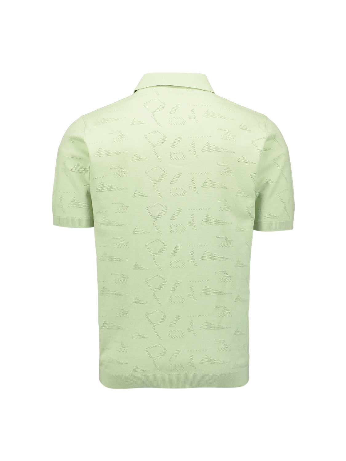Knitted jacquard polo shirt | Green