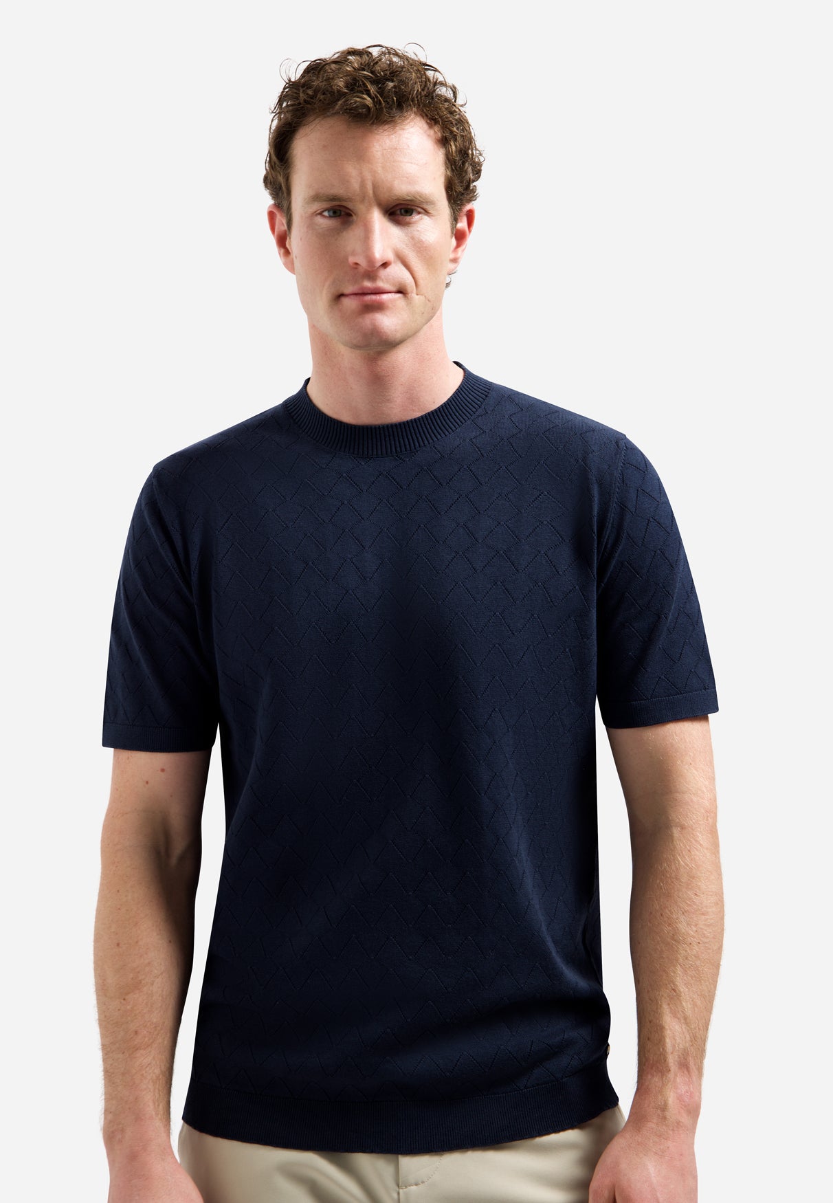 Knitted textured T-shirt | Night