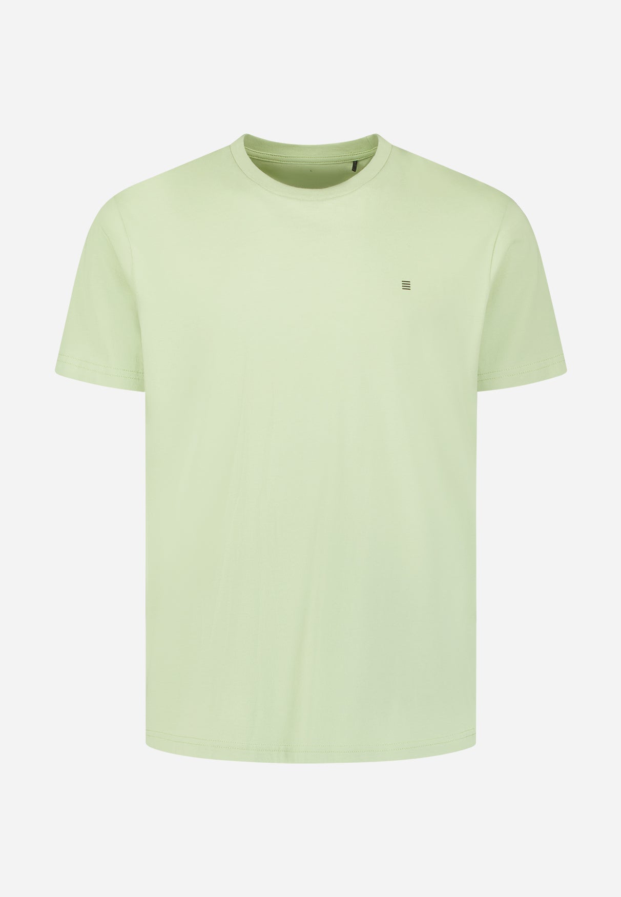 Einfarbiges Basic-T-Shirt mit Rundhalsausschnitt | Green