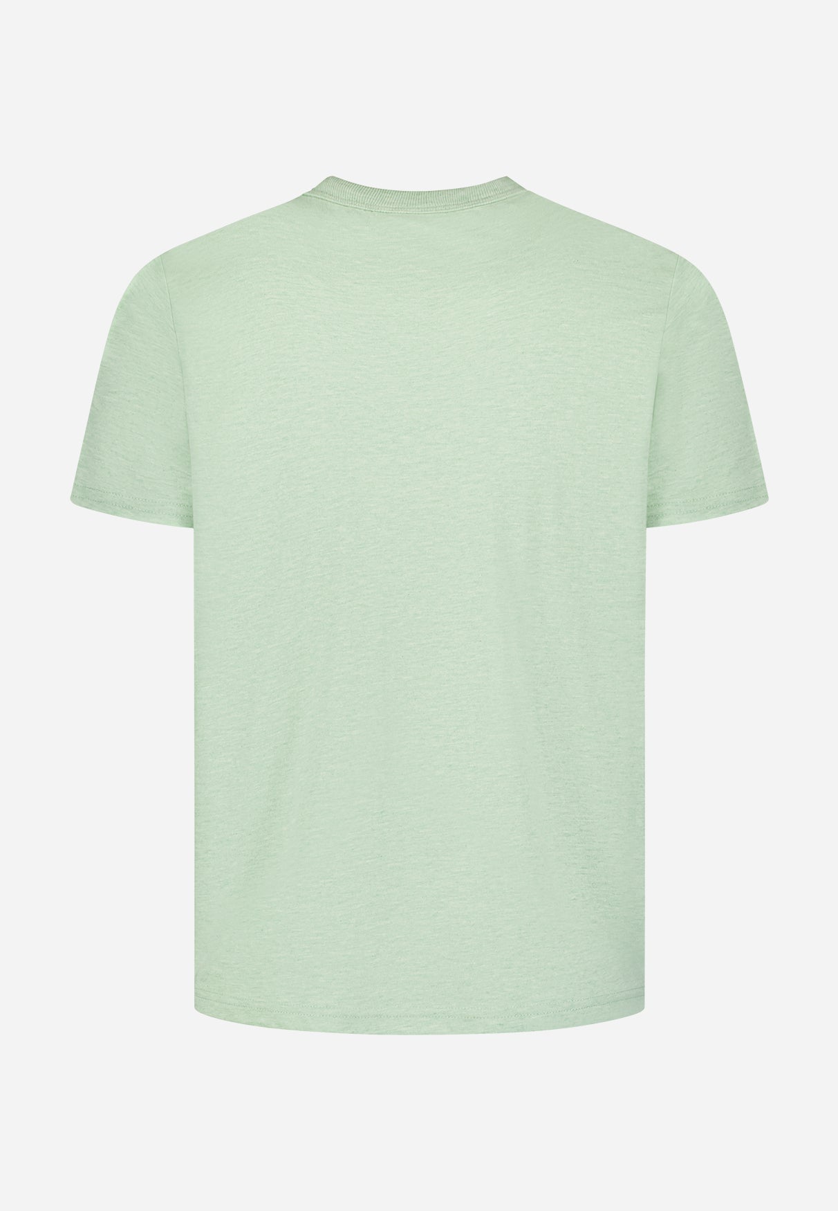 Melange-T-Shirt mit Rundhalsausschnitt. | Green