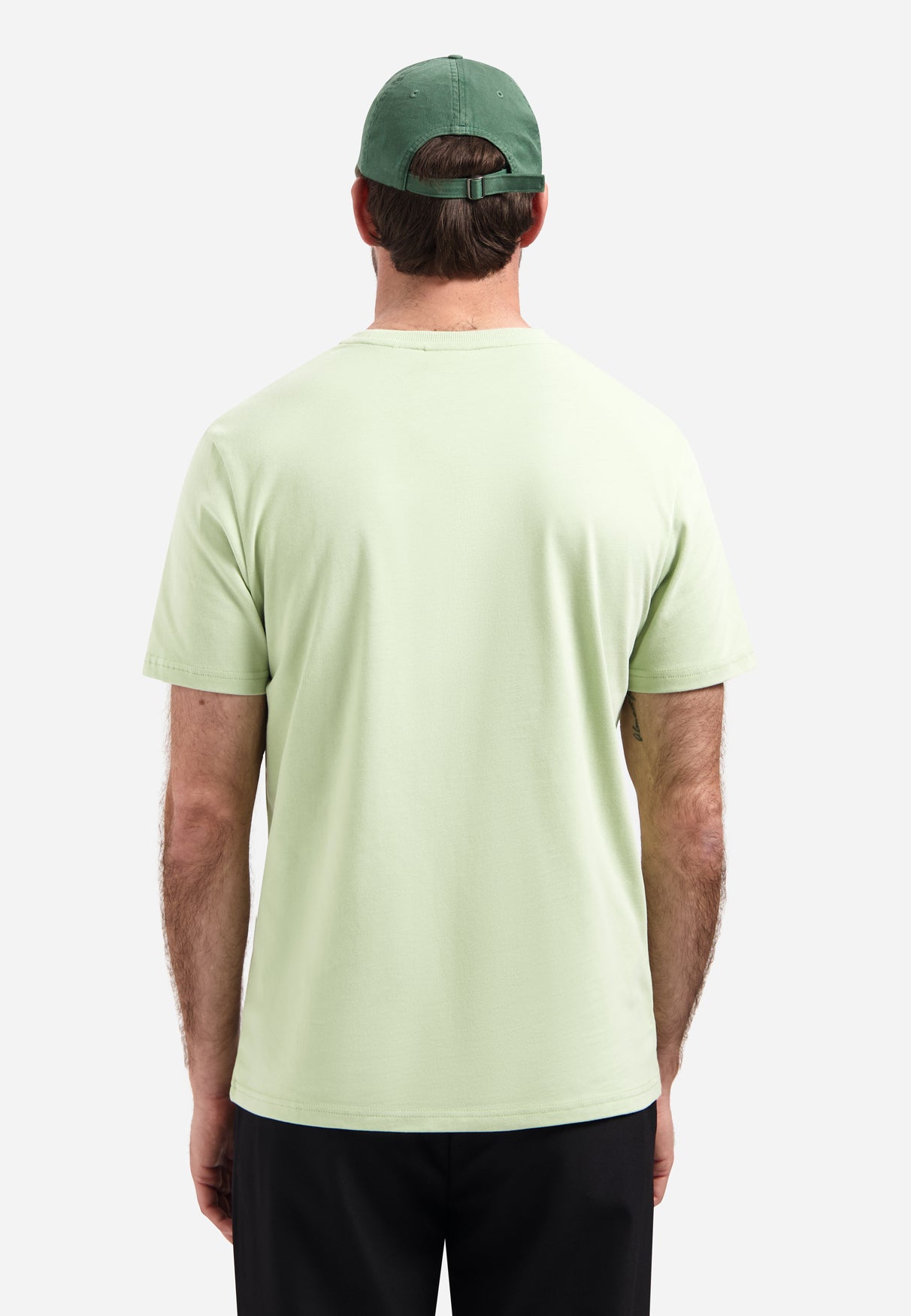 Peached T-shirt with round neck | Green