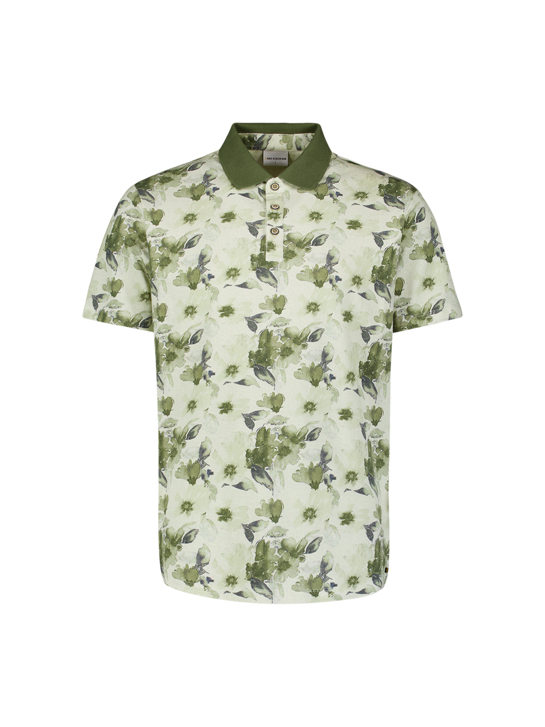Poloshirt mit Allover-Print | Green