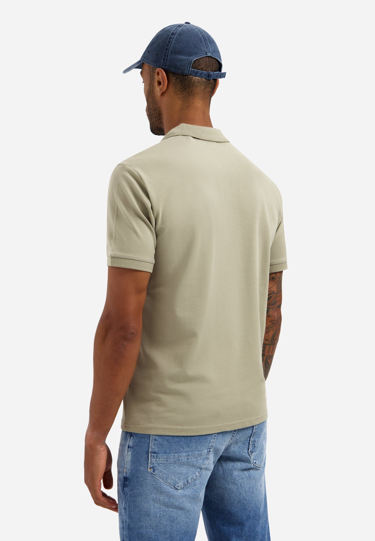 Basic-Poloshirt | Taupe