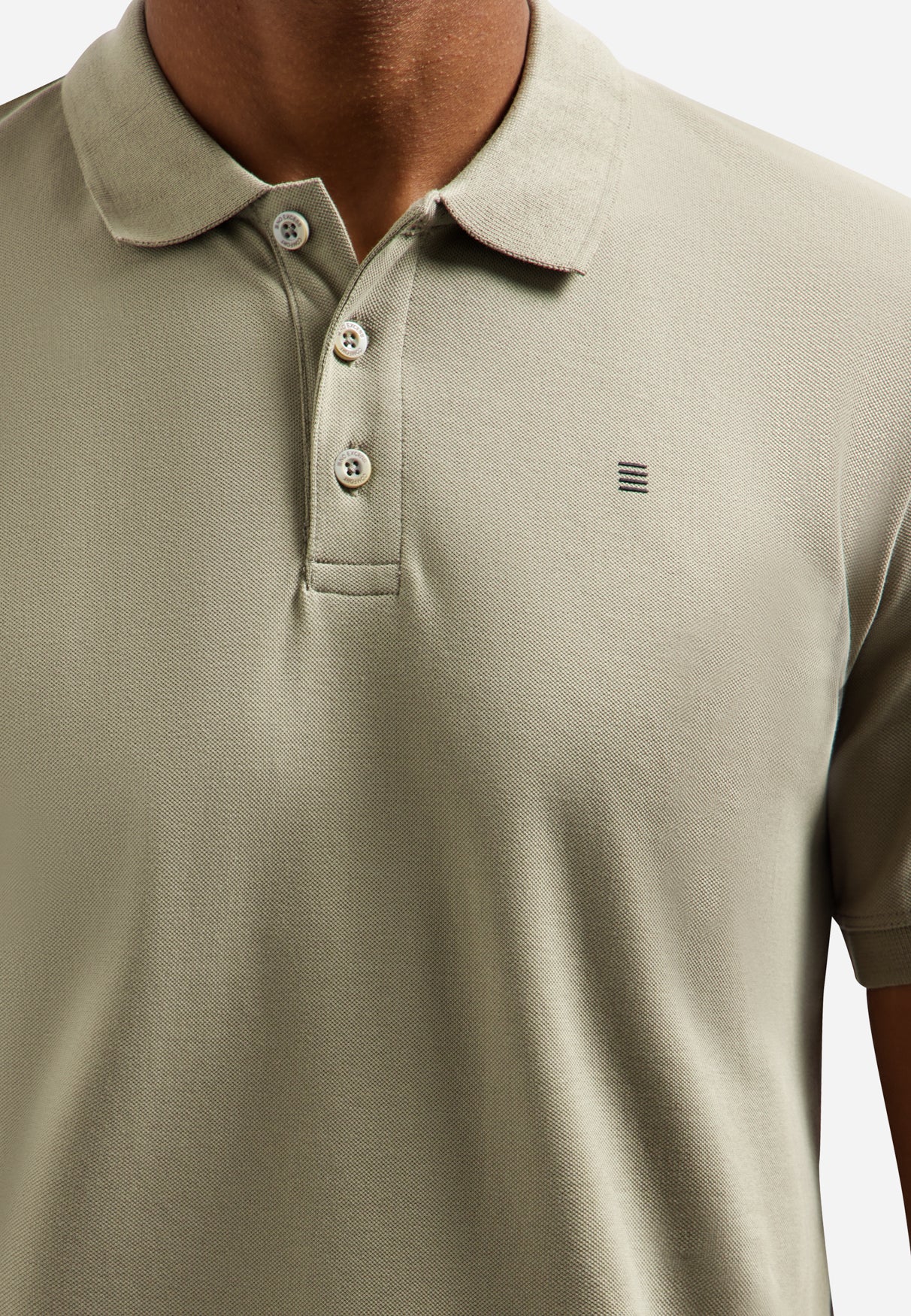 Basic-Poloshirt | Taupe