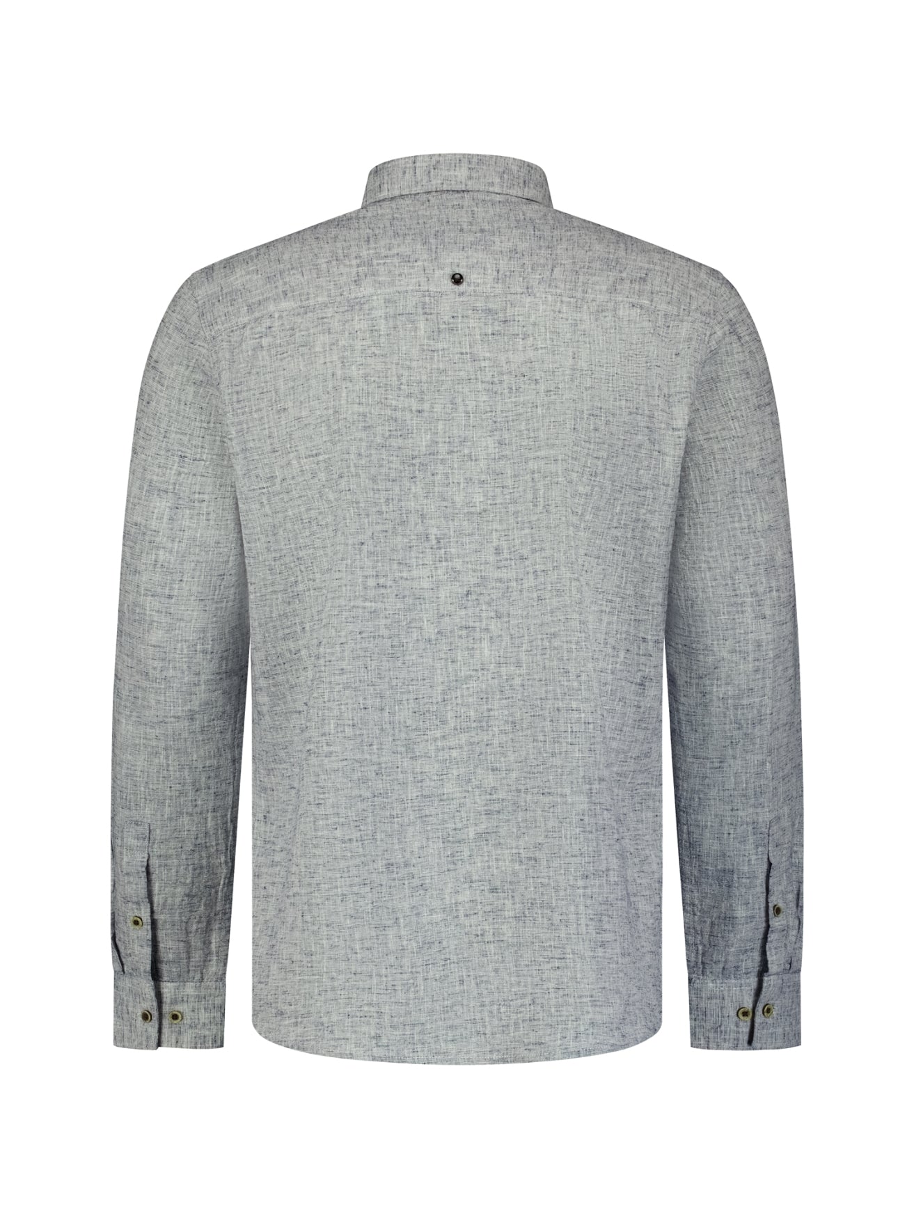 Zweifarbiges Hemd aus Leinenmischung | Indigo Blue