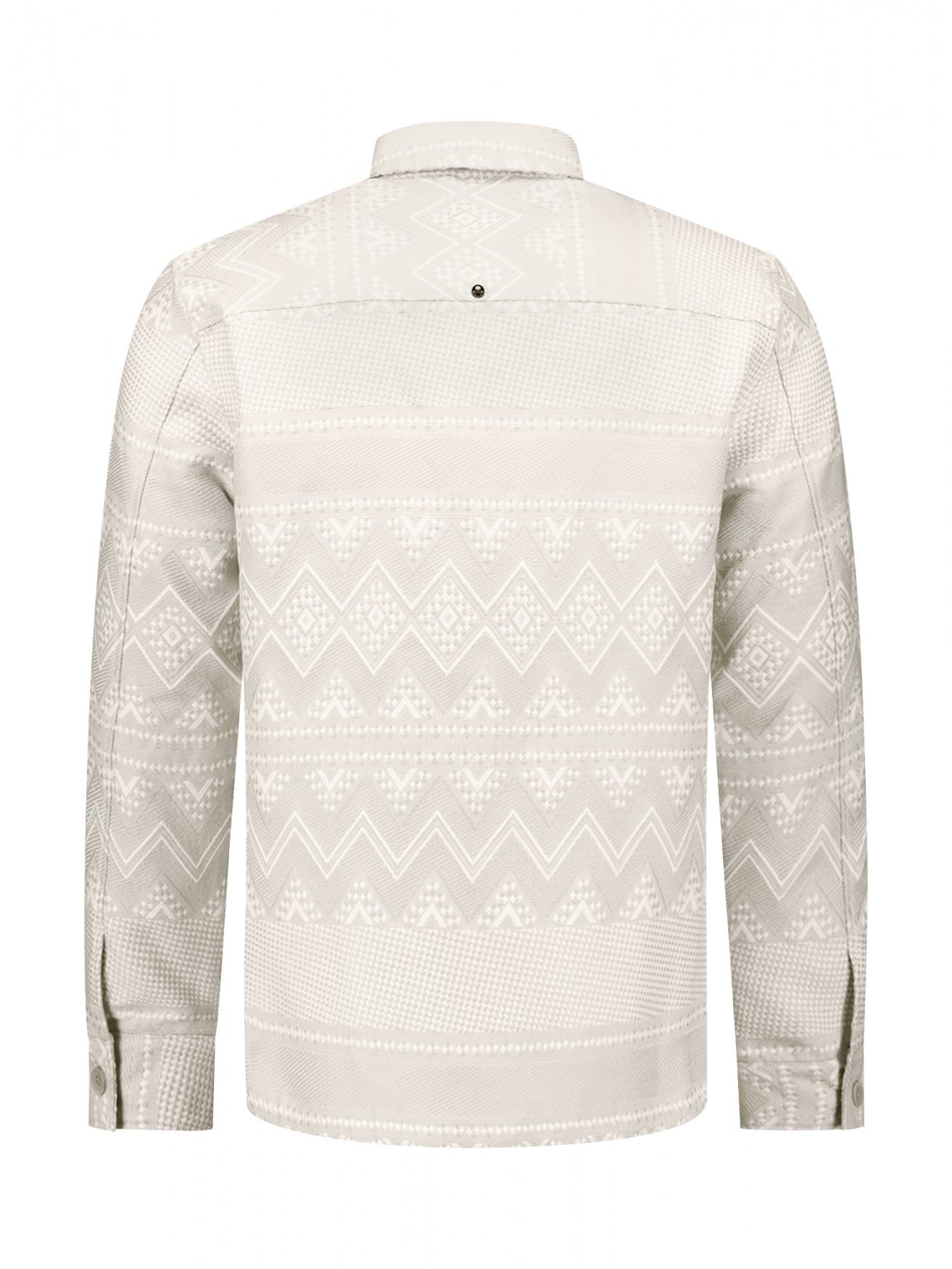 Jacquard-Overshirt | Taupe