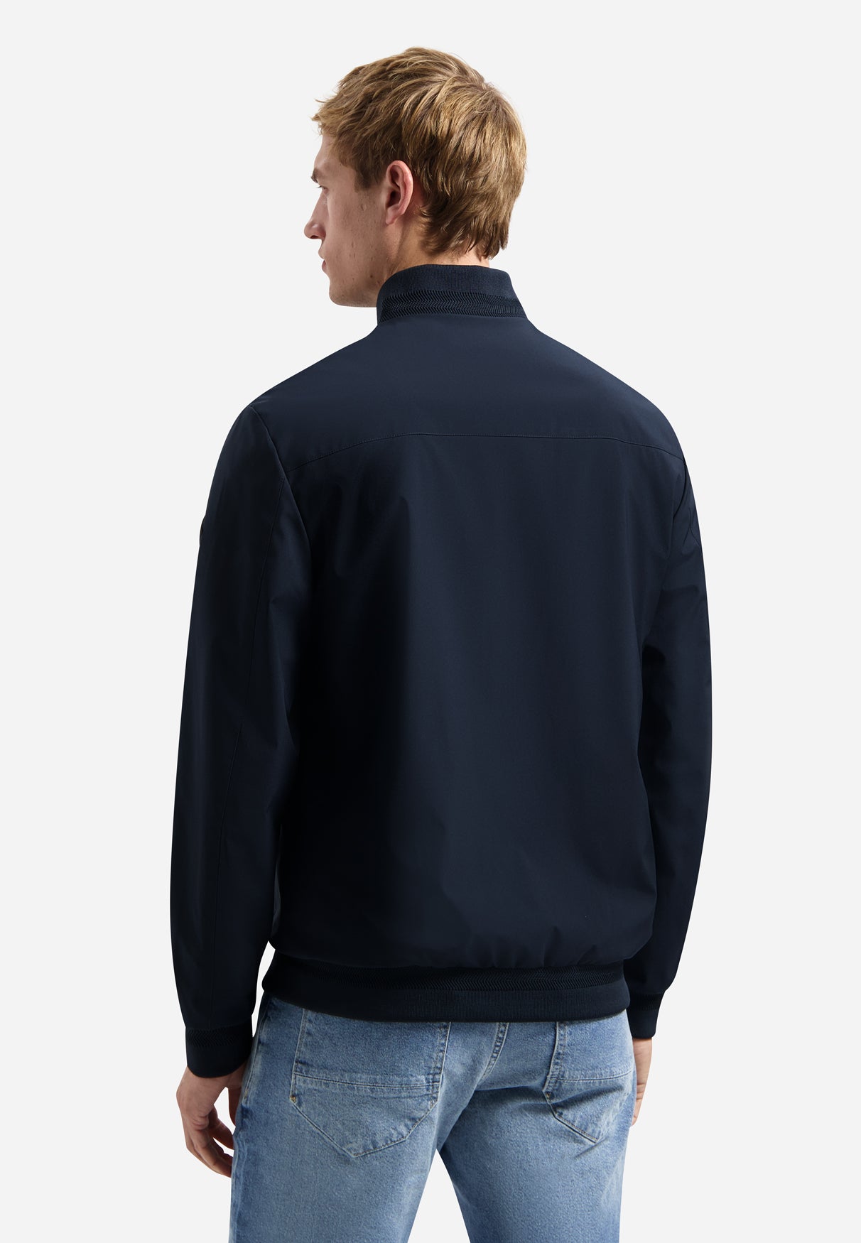 Sommerjacke mit geripptem Kragen. | Night