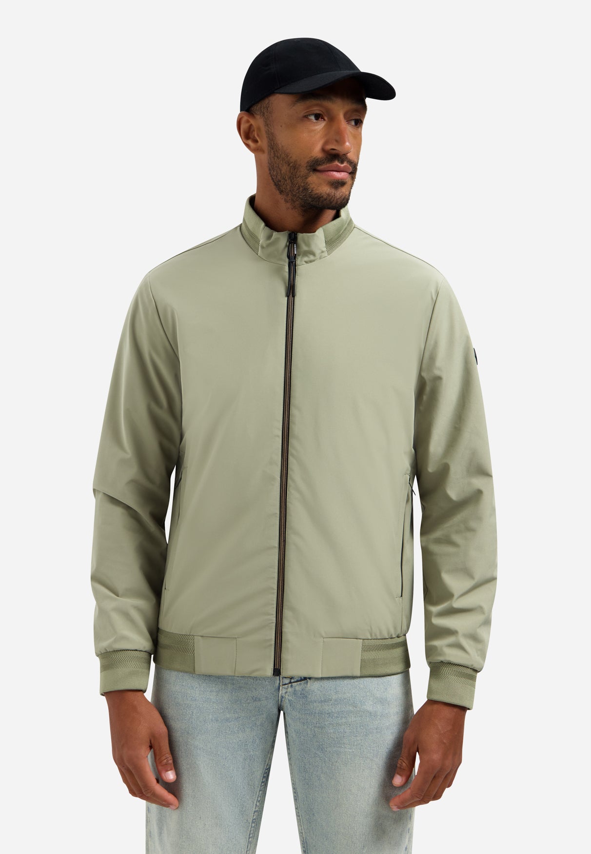 Sommerjacke mit geripptem Kragen | Light Army