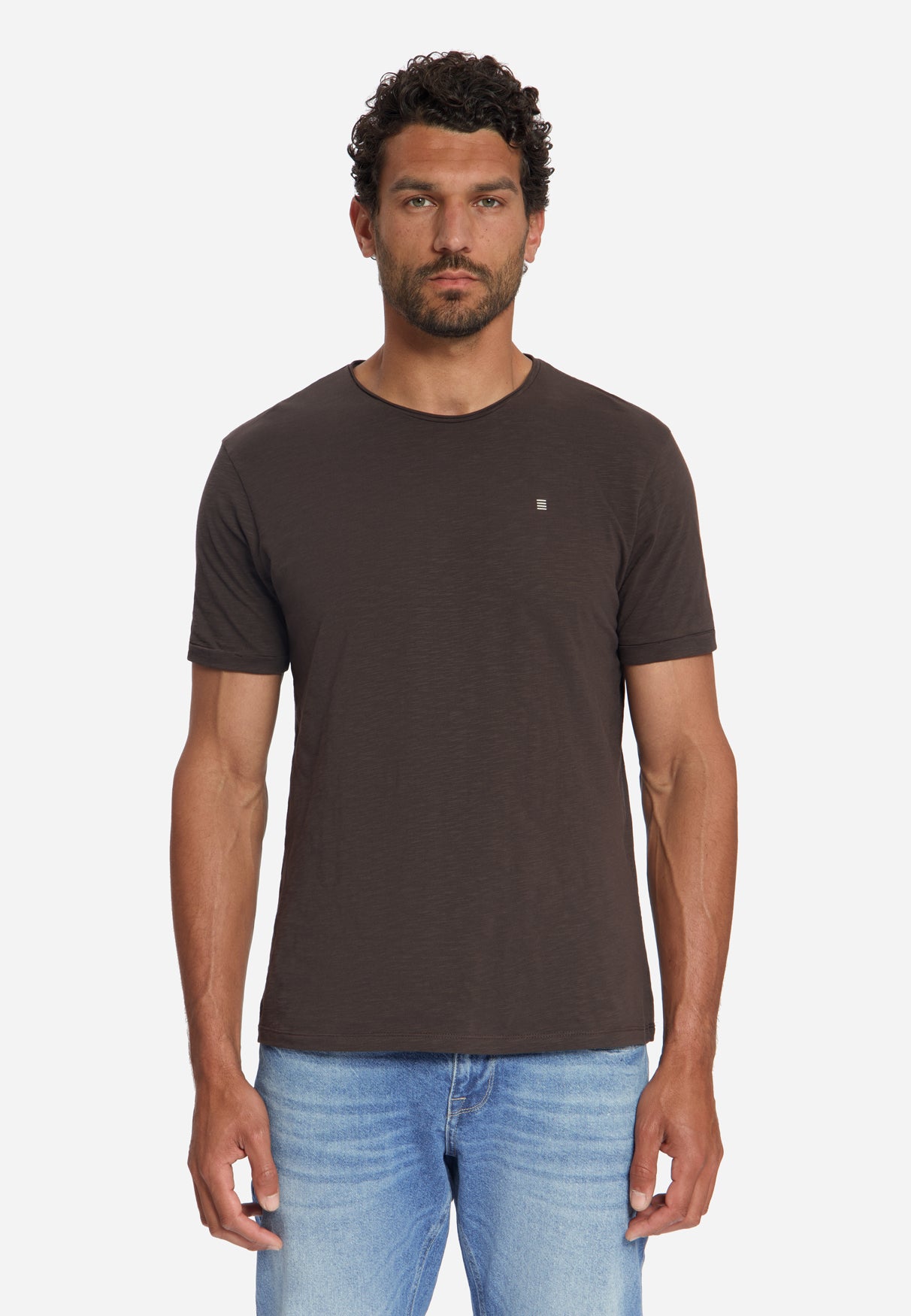 Slub T-Shirt aus Baumwolle | Dark Brown