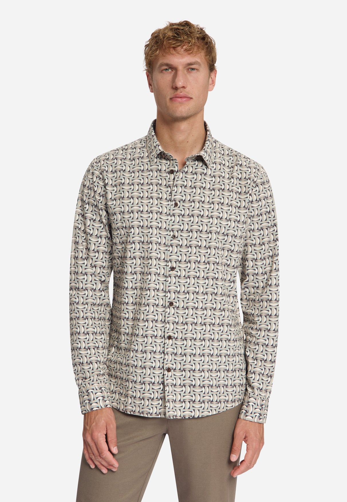 Hemd Mit Allover-Print | Stone