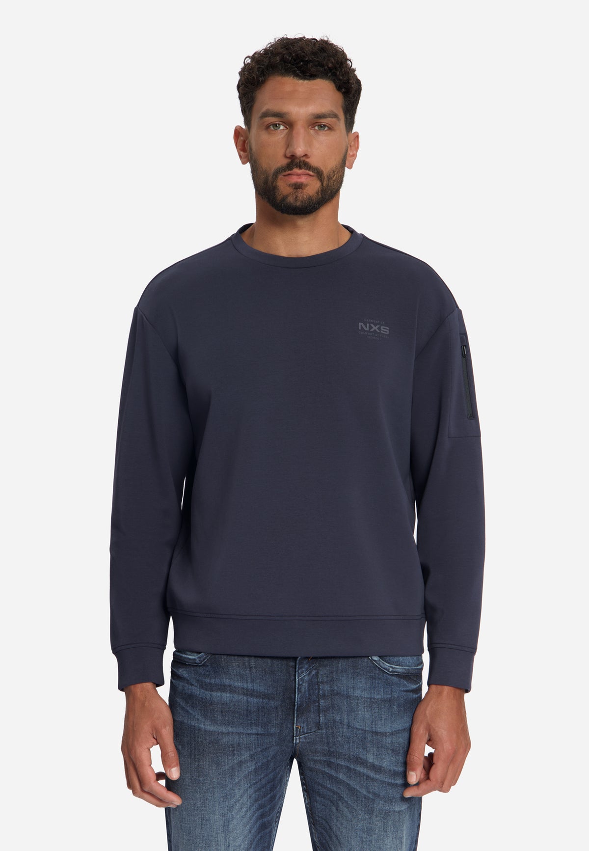 Sweatshirt mit Rundhalsausschnitt | Dark Night