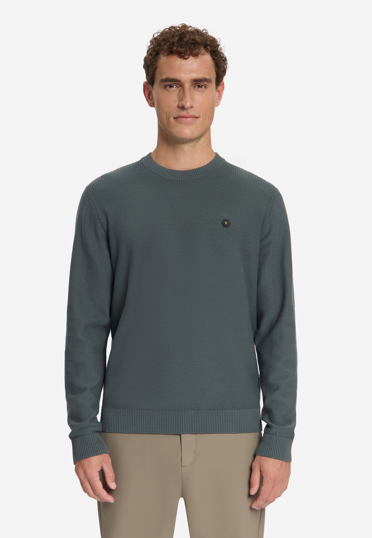 Pullover mit Rundhalsausschnitt | Dark Steel