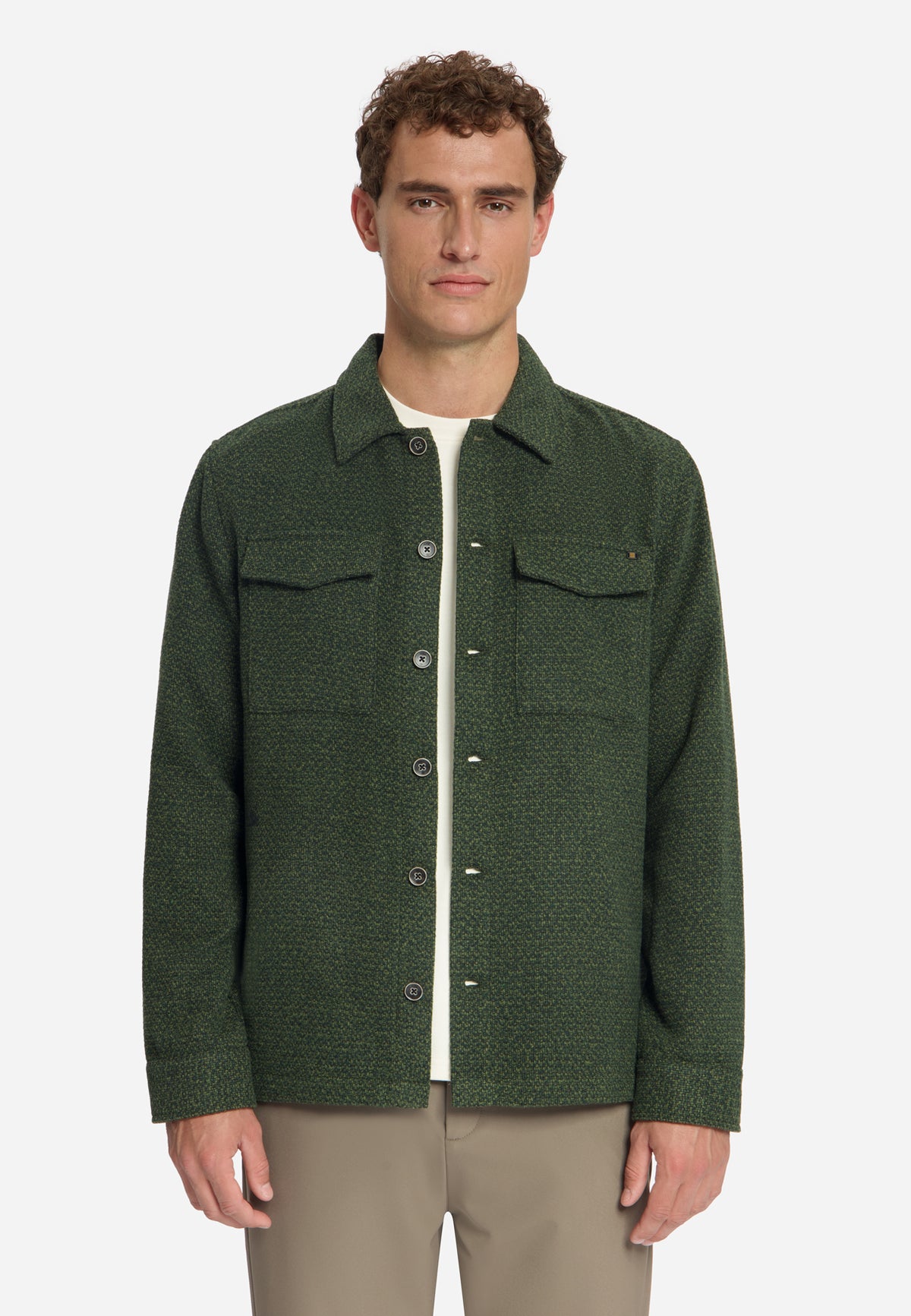 Tweed-Overshirt | Moss