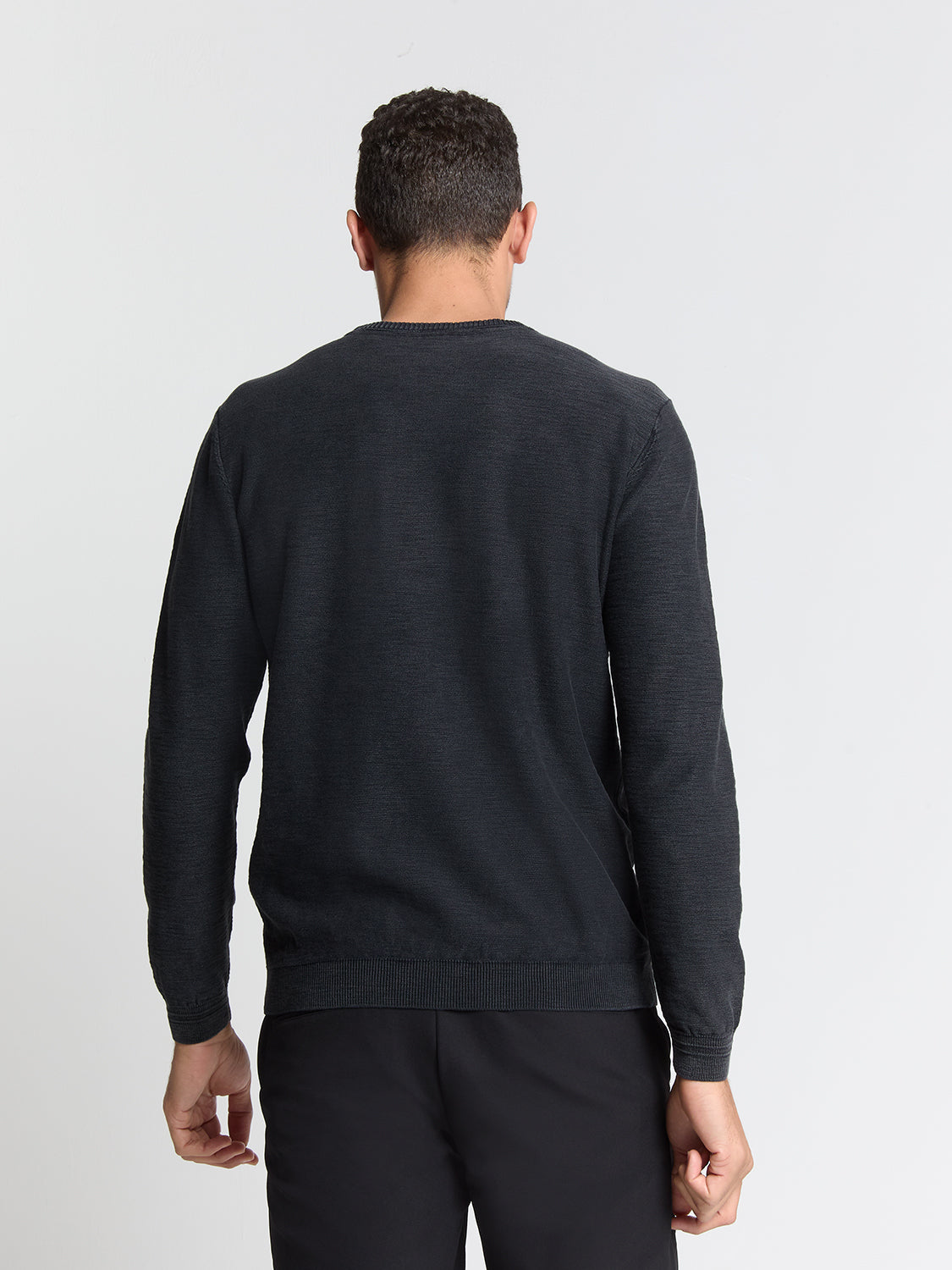 Timeless Basics Stone Washed Jumper | Black