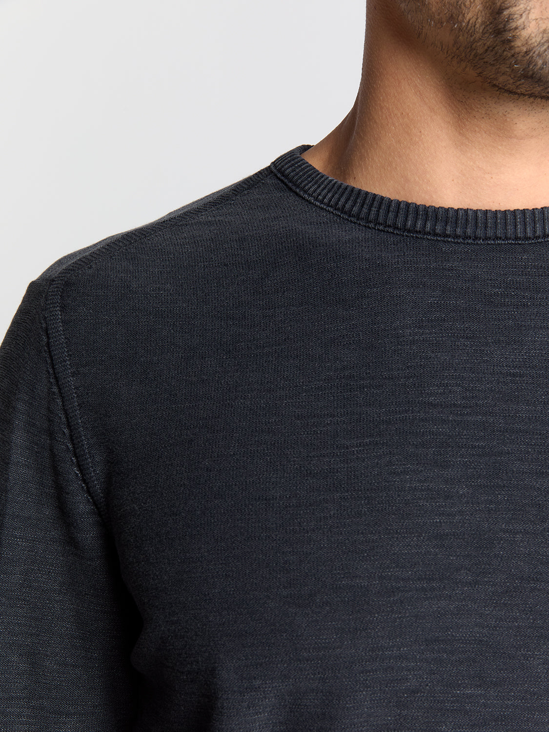 Timeless Basics Stone Washed Jumper | Black