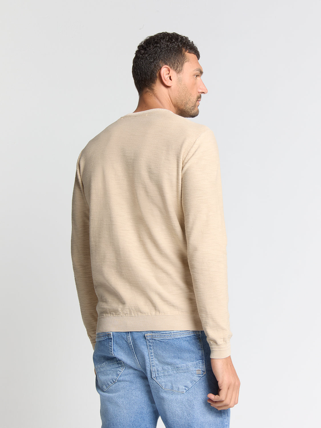 Timeless Basics Stone Washed Jumper | Cement