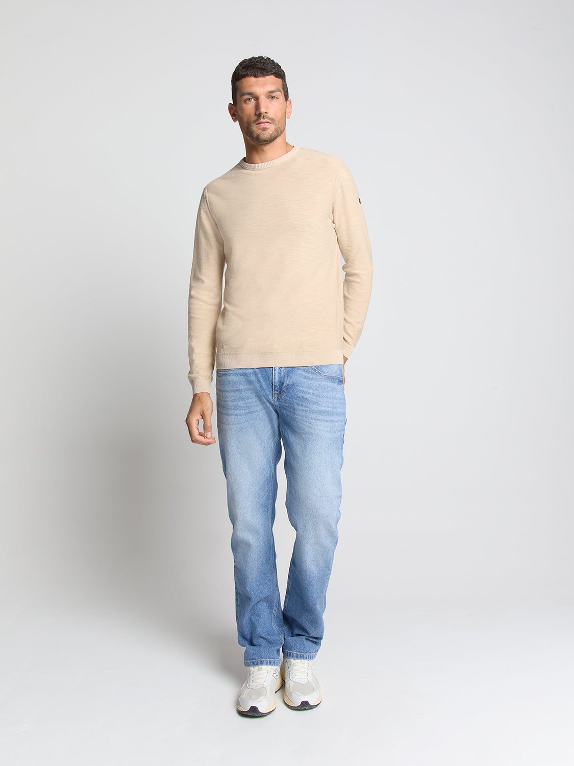 Timeless Basics Stone Washed Jumper | Cement