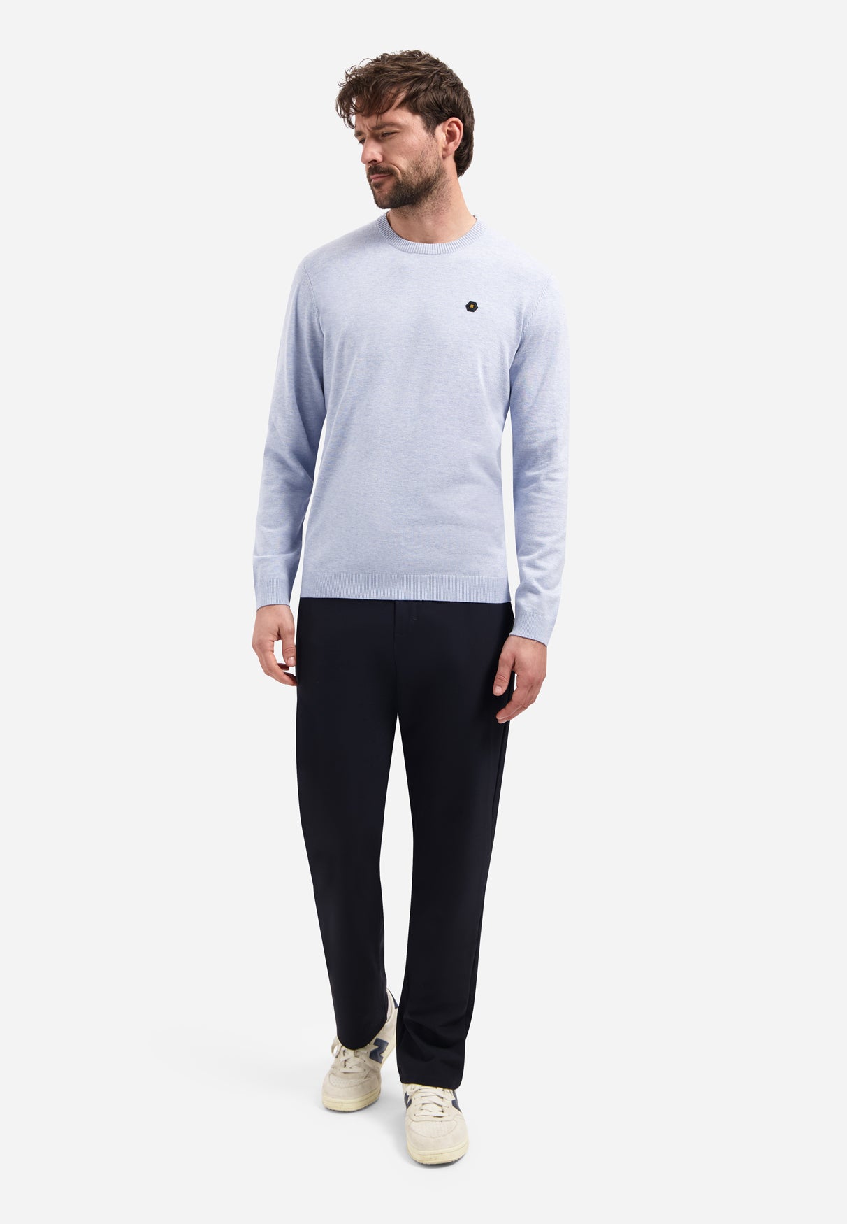 Timeless Basics Melange Pullover | Blue