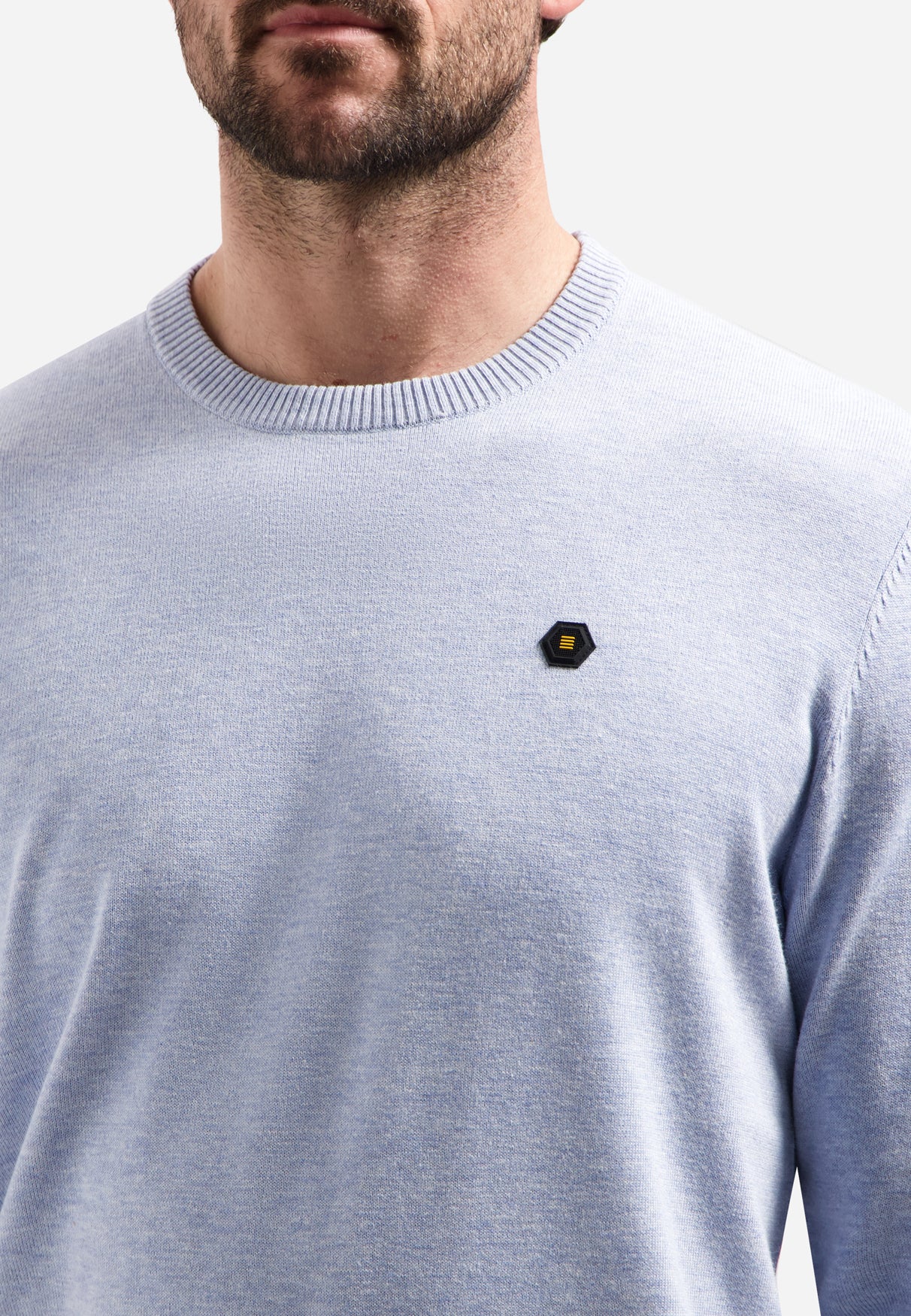 Timeless Basics Melange Pullover | Blue