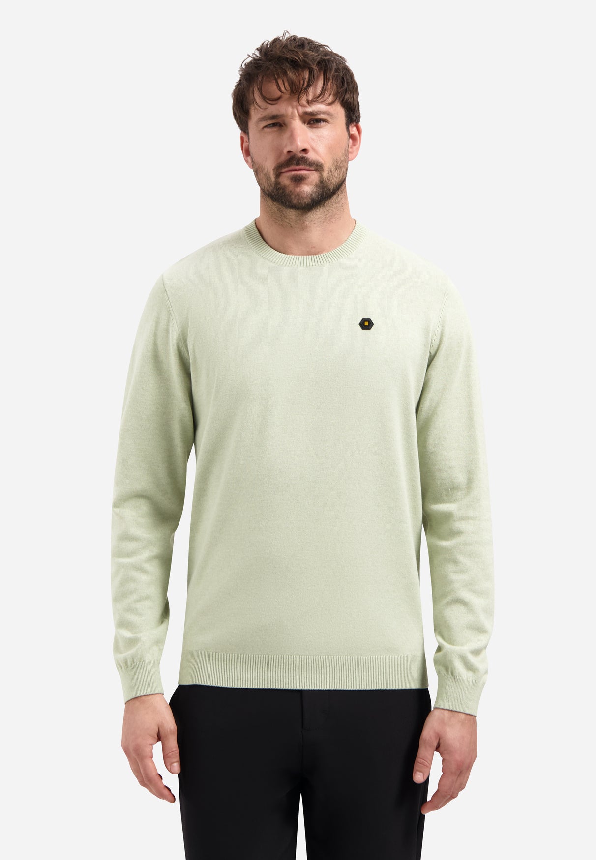 Timeless Basics Melange Pullover | Green
