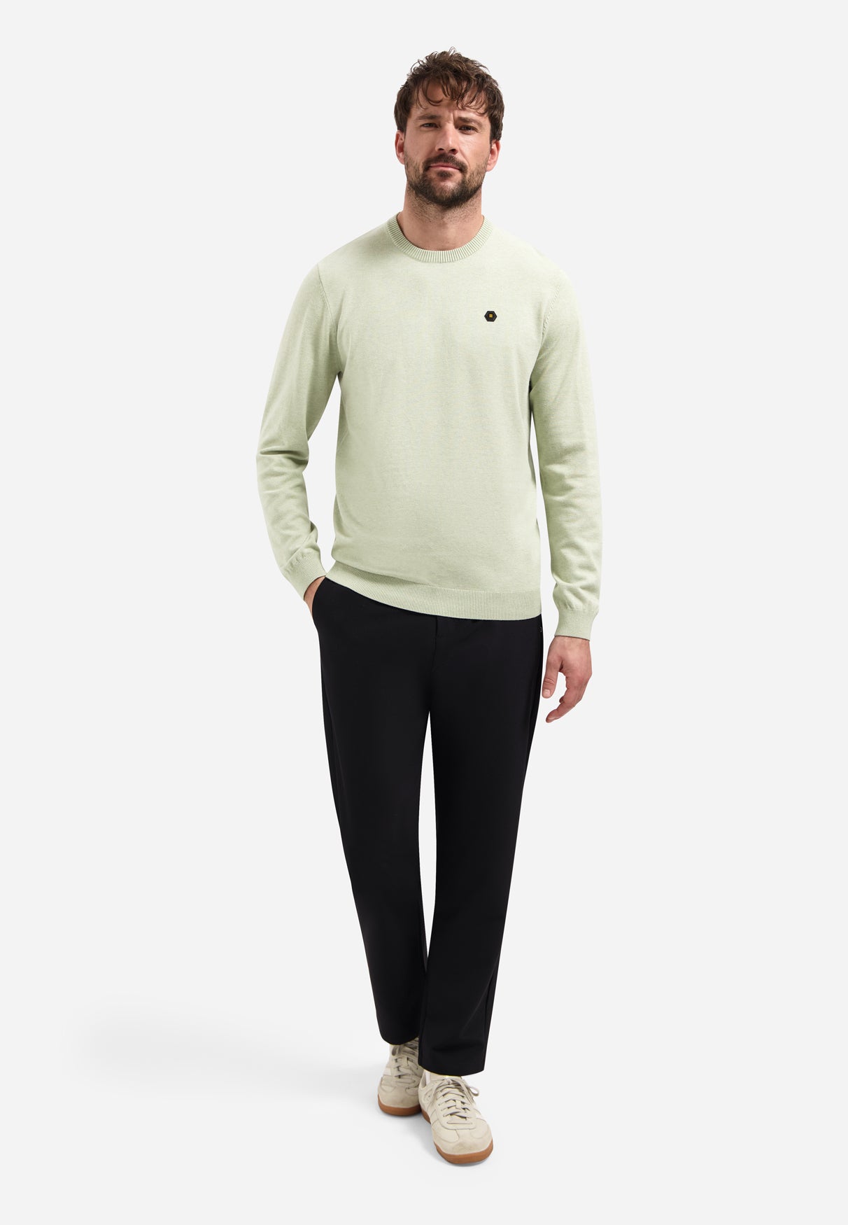 Timeless Basics Melange Pullover | Green