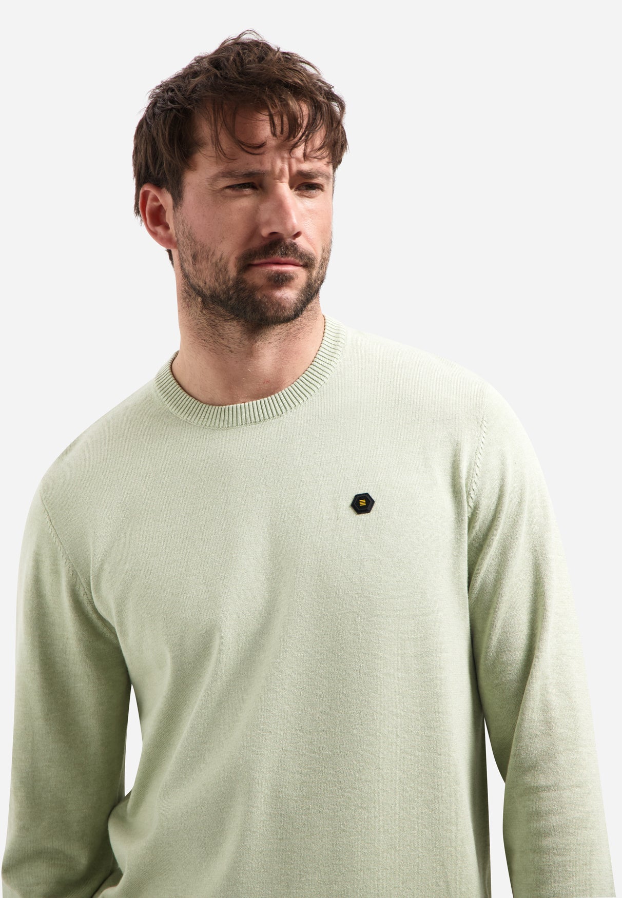 Timeless Basics Melange Pullover | Green