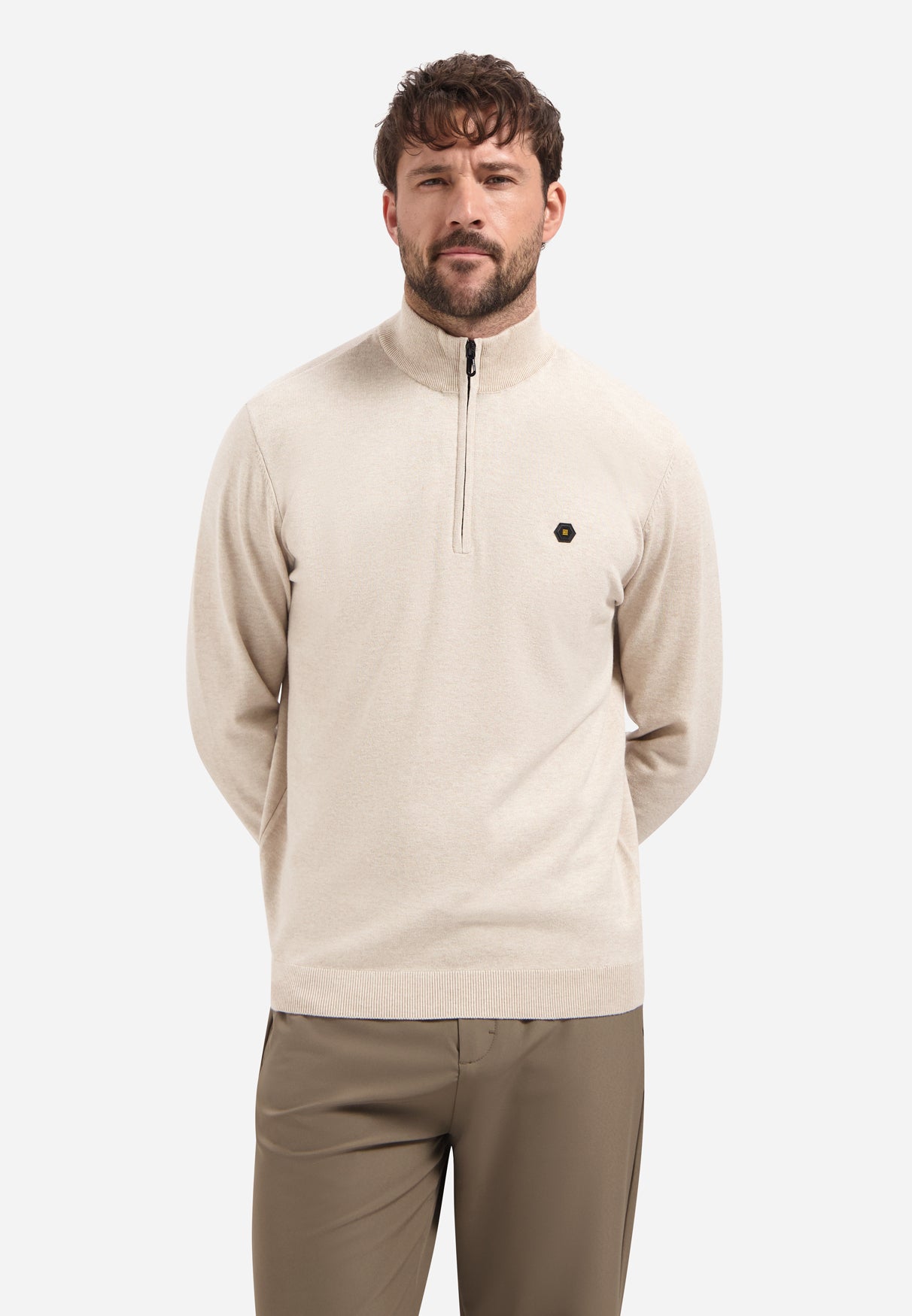 Timeless Basics Half-Zip Pullover | Desert