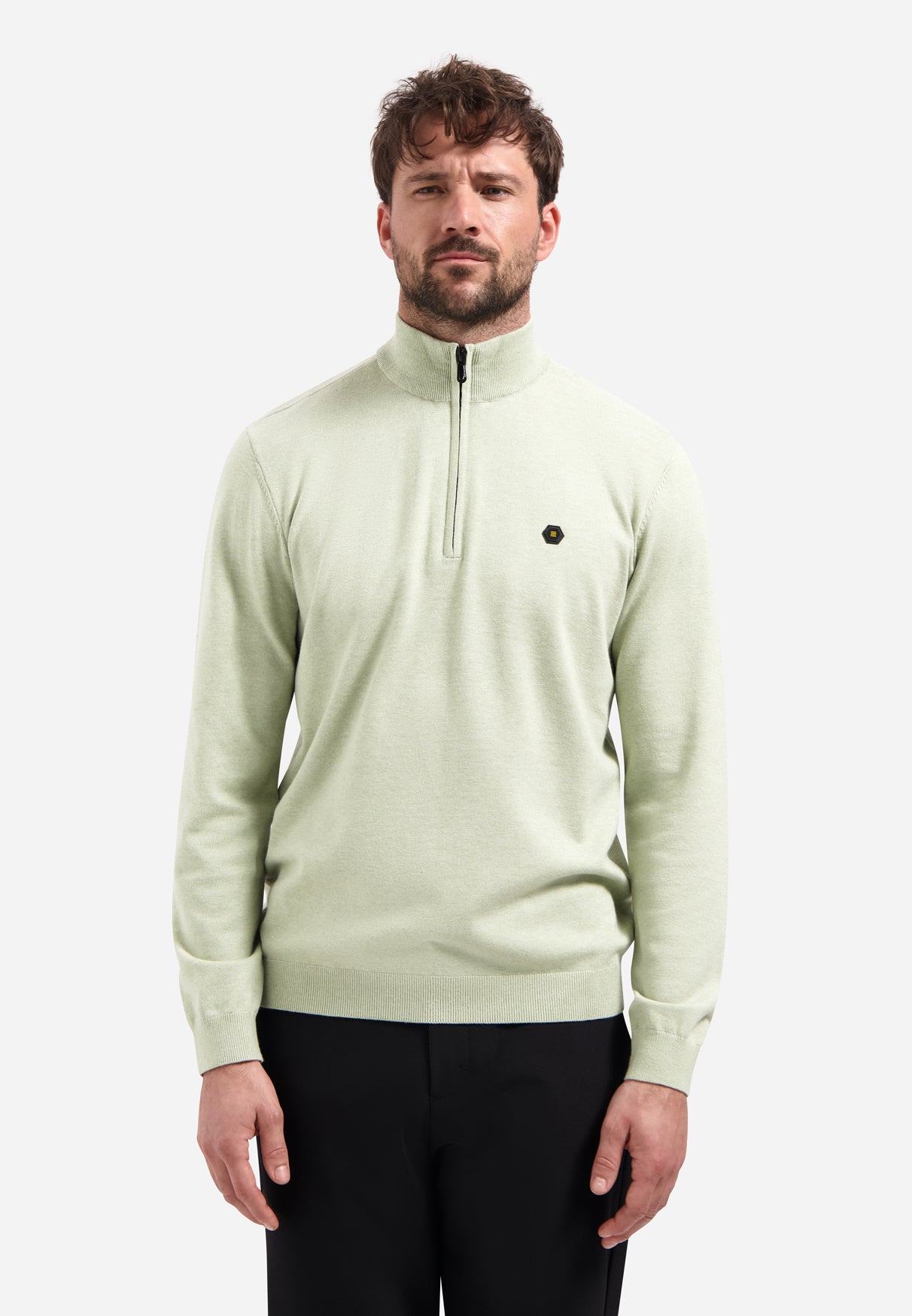 Timeless Basics Half-Zip Pullover | Green