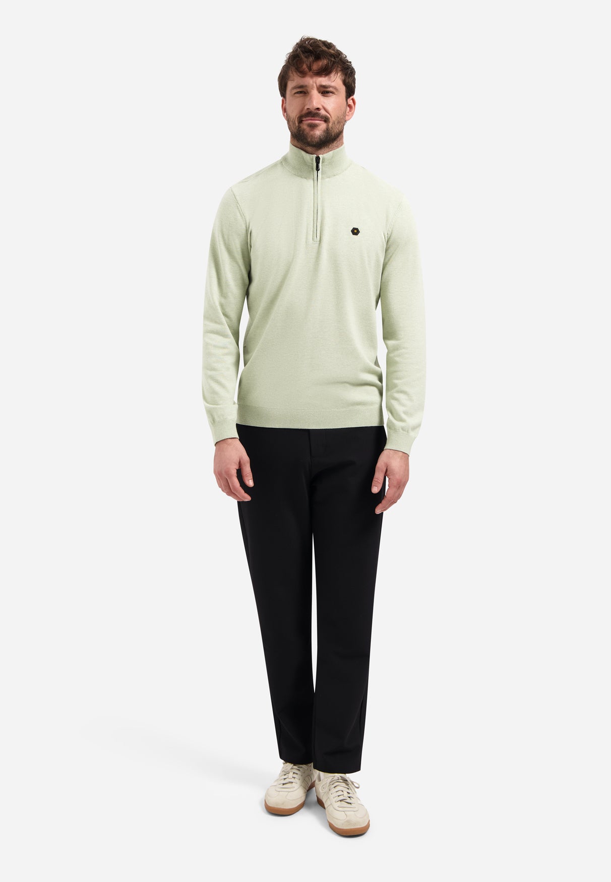 Timeless Basics Half-Zip Pullover | Green