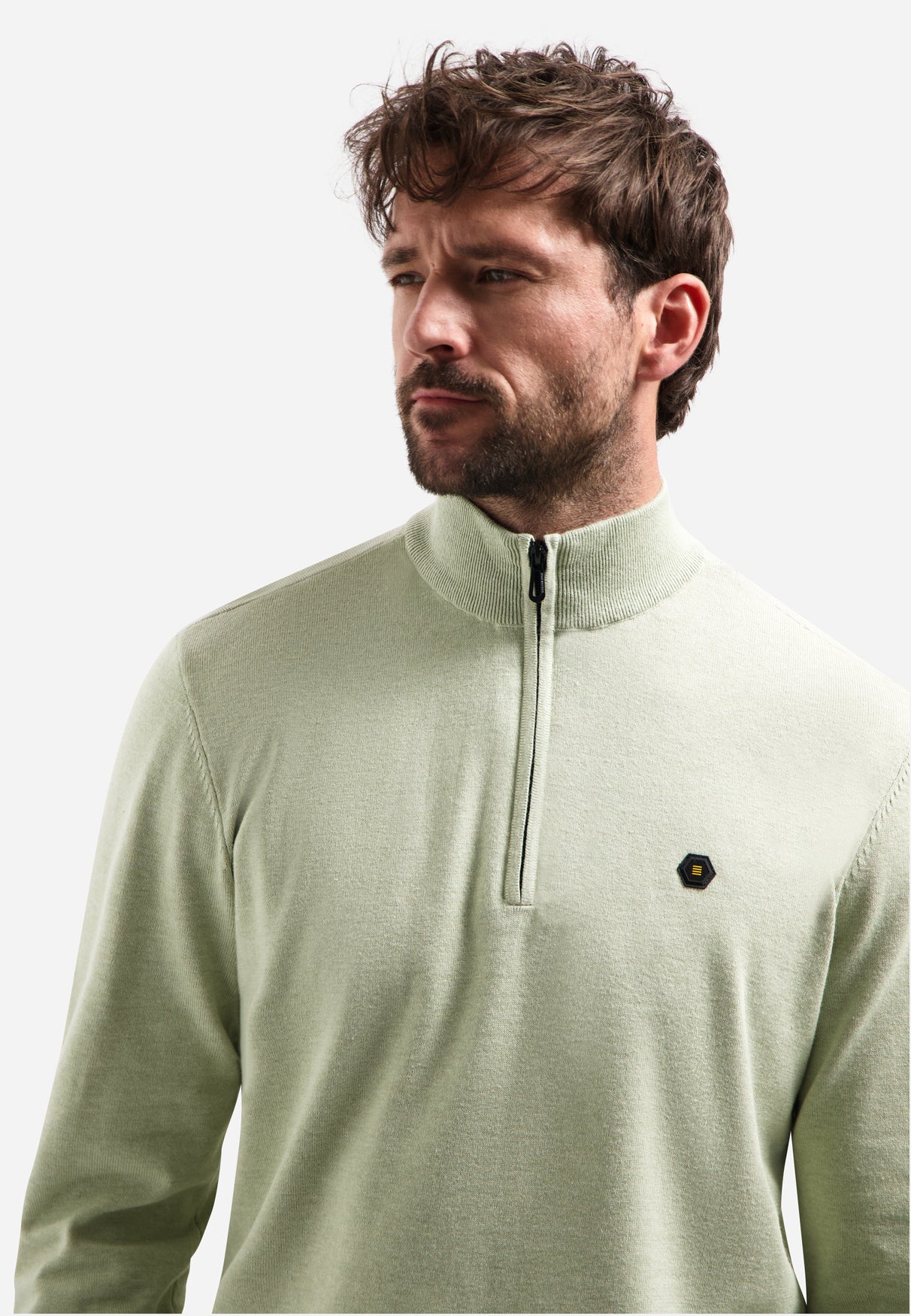 Timeless Basics Half-Zip Pullover | Green