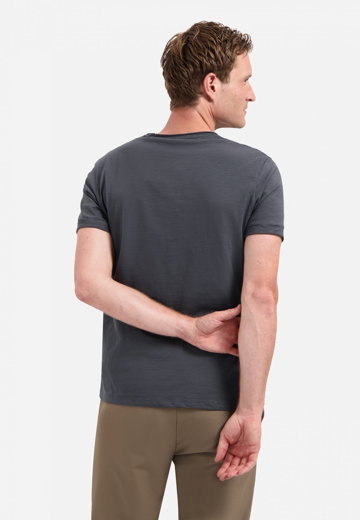 Timeless Basics Round Neck T-Shirt | Dark Grey