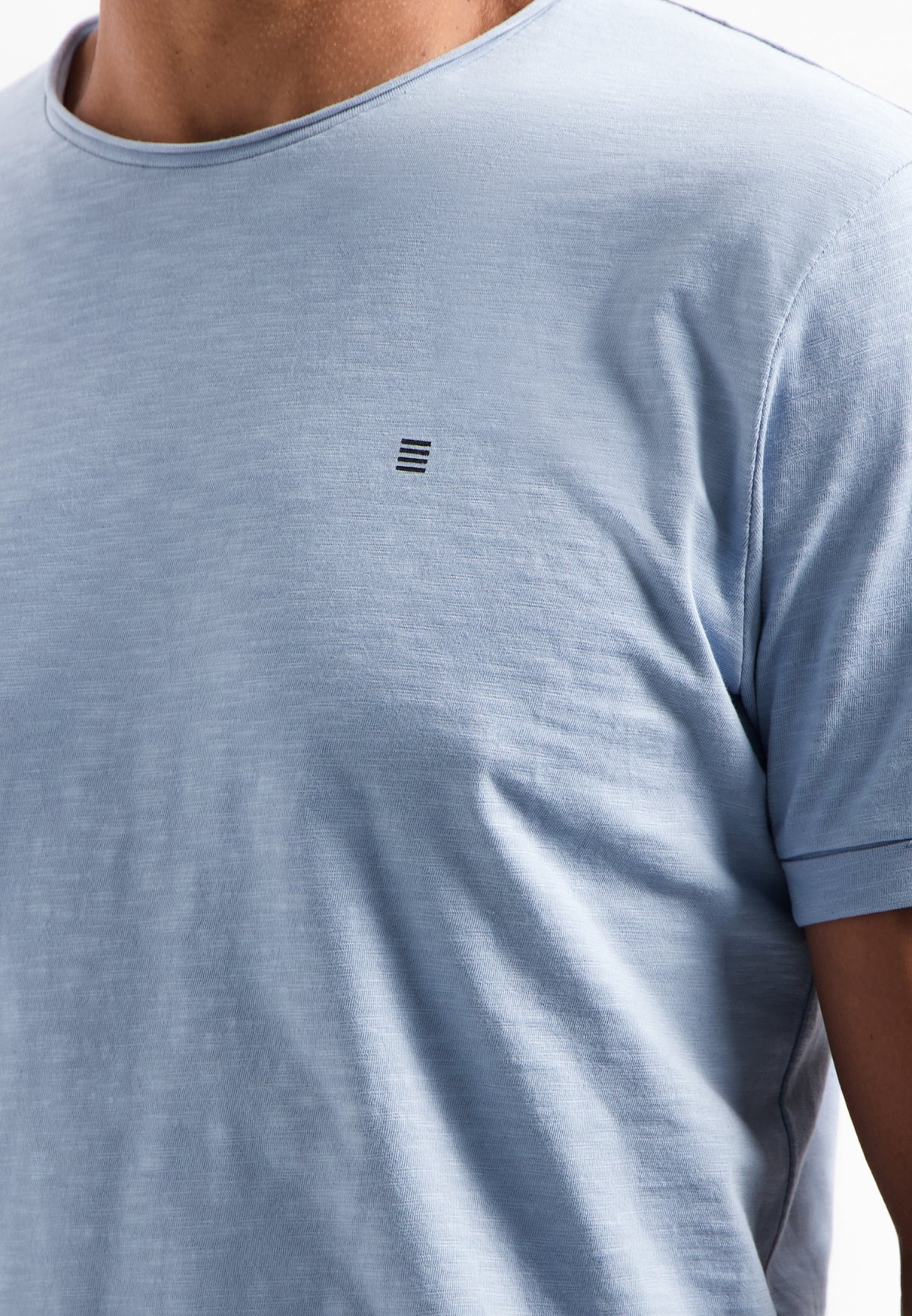 Timeless Basics Round Neck T-Shirt | Dusty Blue