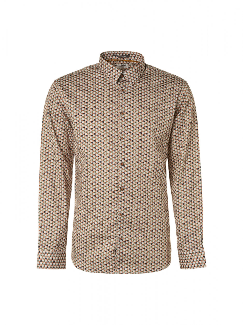 Shirt Stretch Allover Printed | White