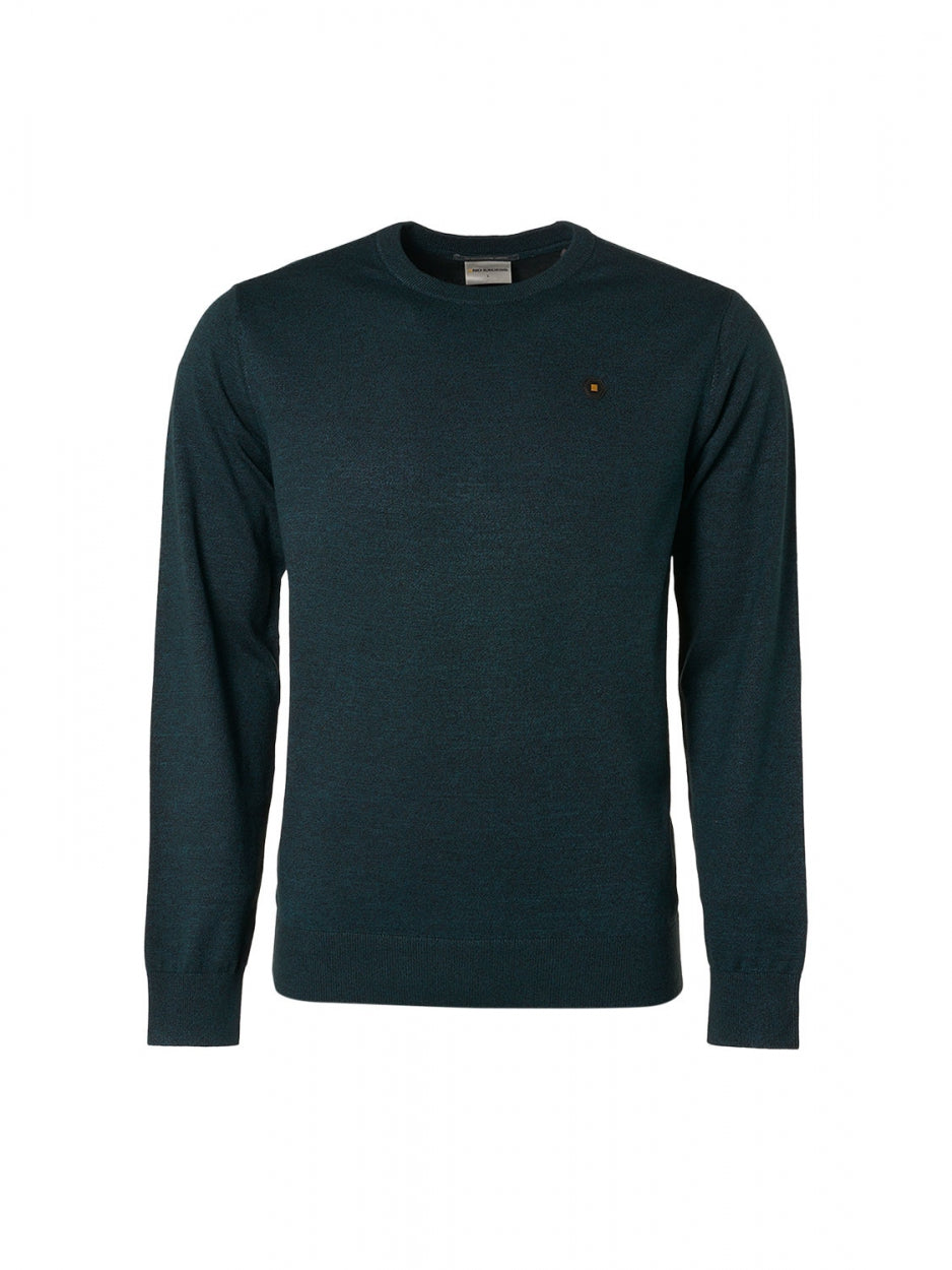 Pullover Crewneck 2 Coloured Melange | Ocean